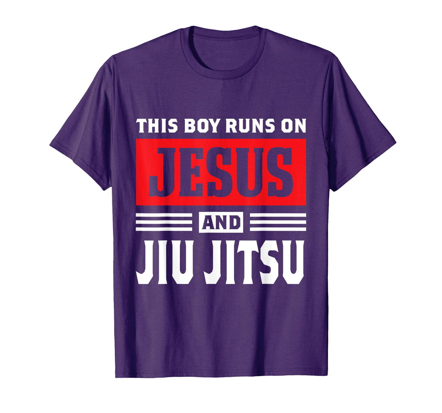 This Boy Runs On Jesus And Jiu Jitsu Christian Gift T-Shirt