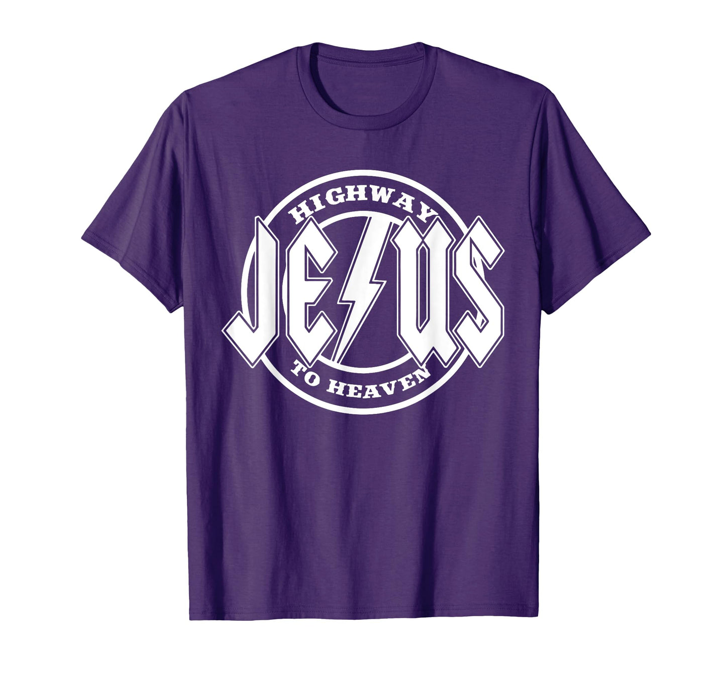 Retro Jesus Highway To Heaven Pray Catholic Faith Based Men T-Shirt