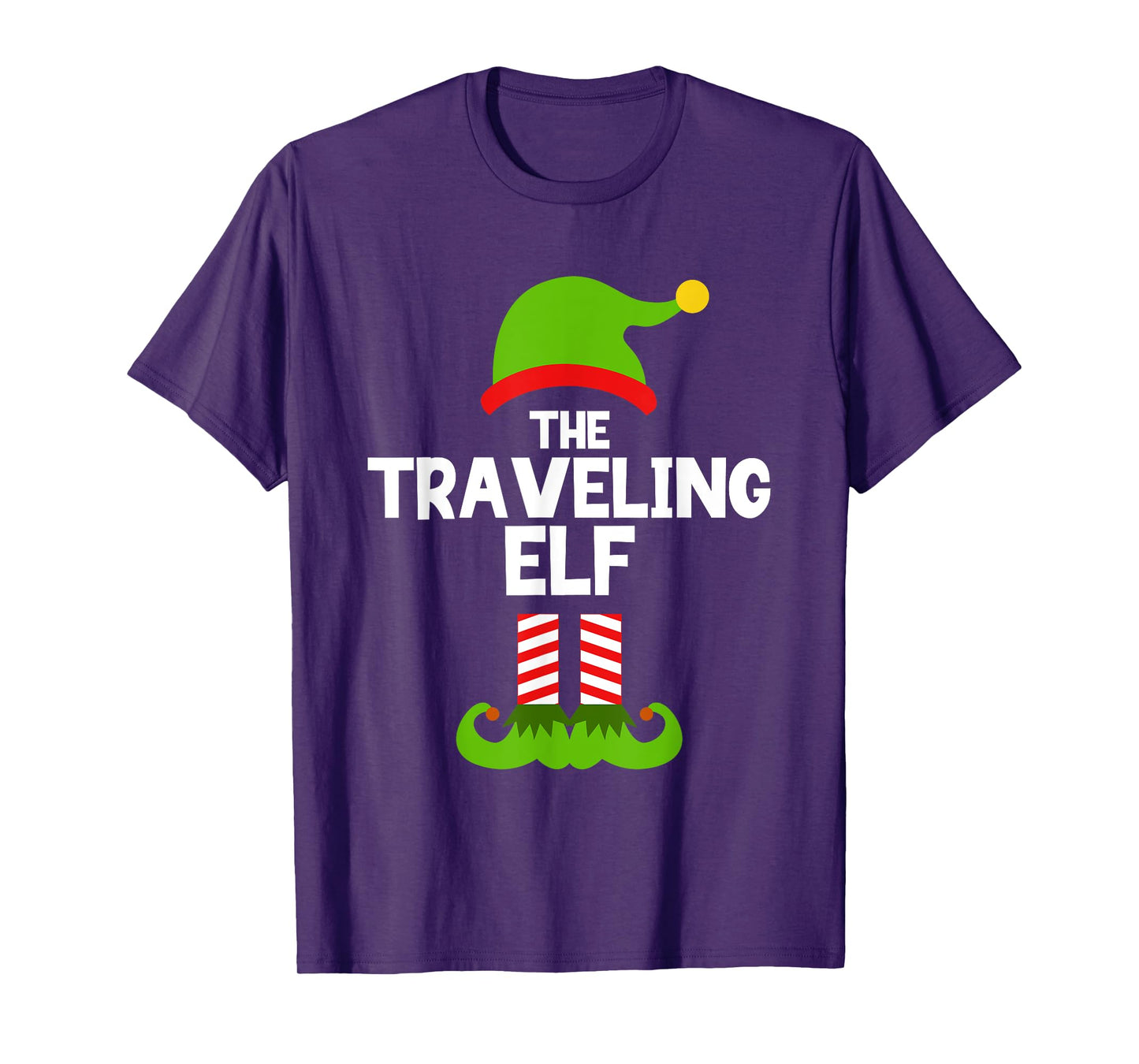 Funny The Traveling Elf Christmas Family Pajama Travel T-Shirt