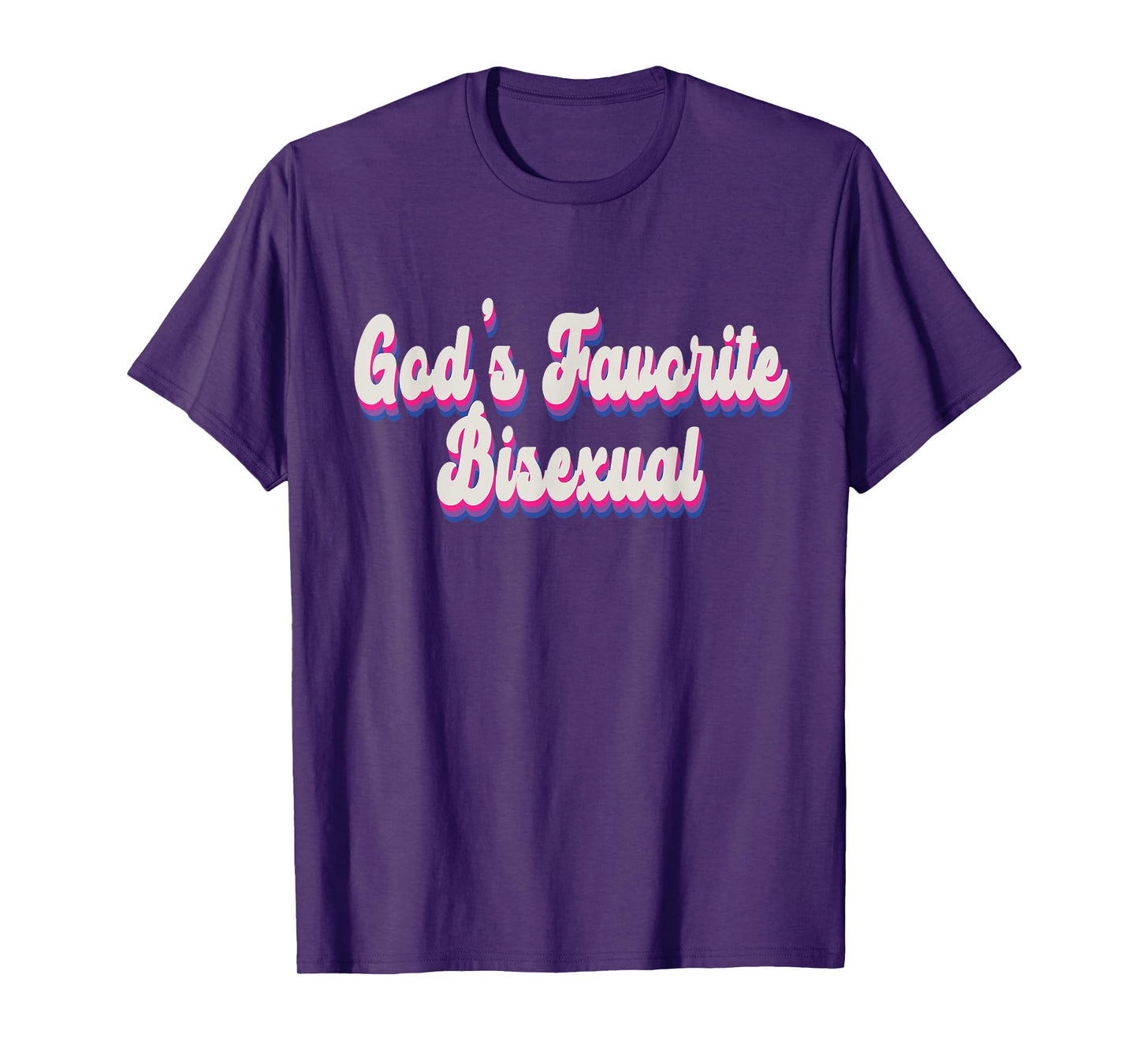 God's Favorite Bisexual Retro Bi Pride Pastel Funny Quote T-Shirt
