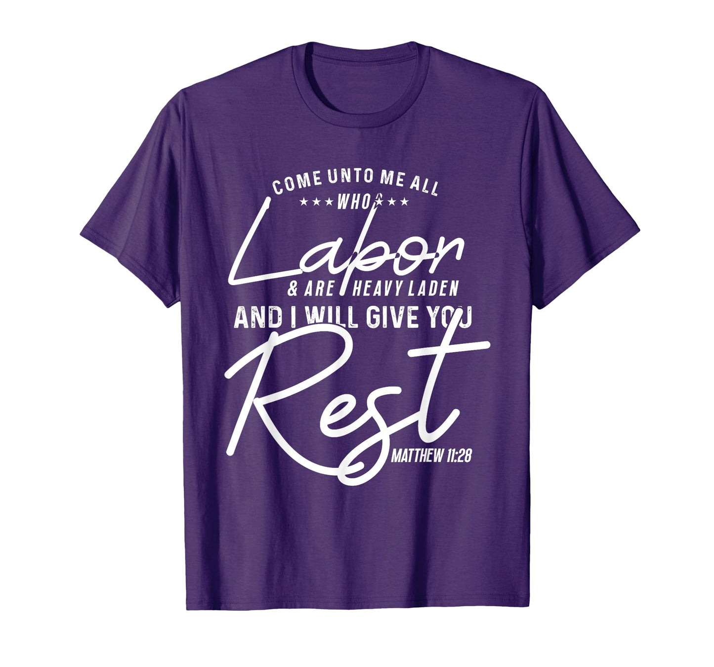 Bible Verse God Matthew 11:28 - Invitation to Rest T-Shirt