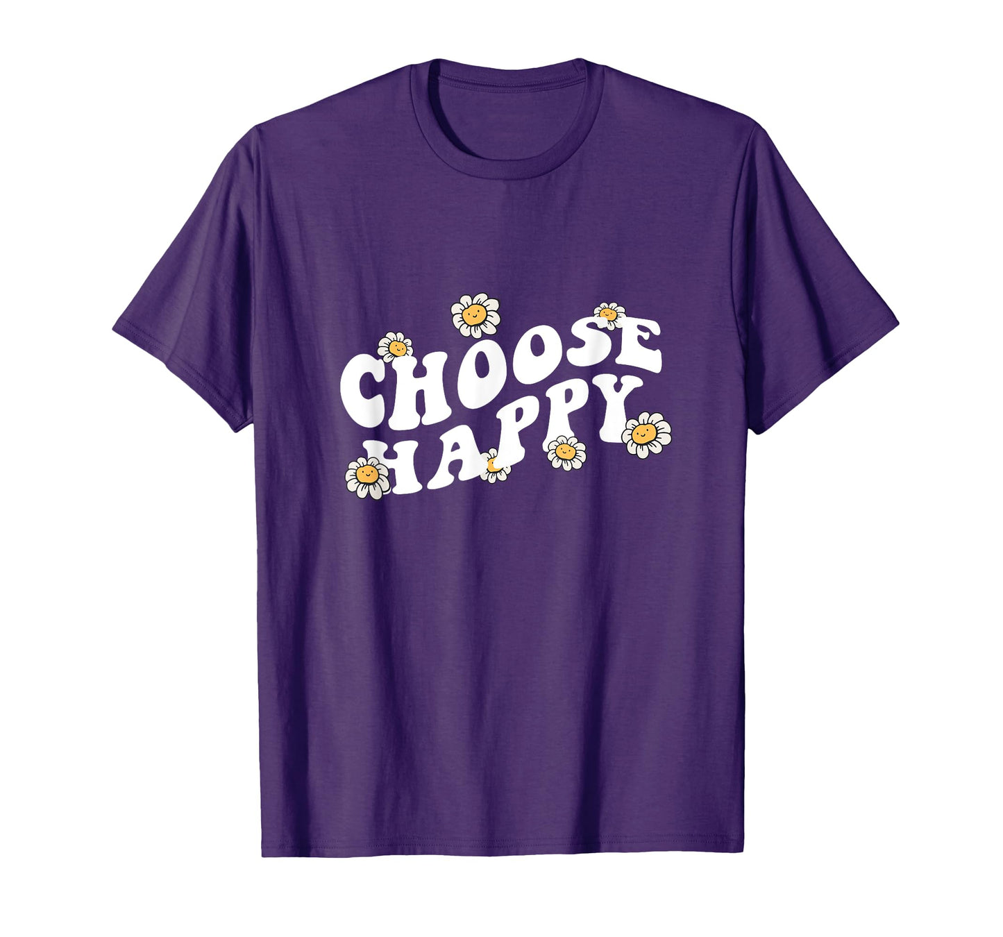 Choose Happy Shirt Groovy Happiness Quote Positive Message T-Shirt