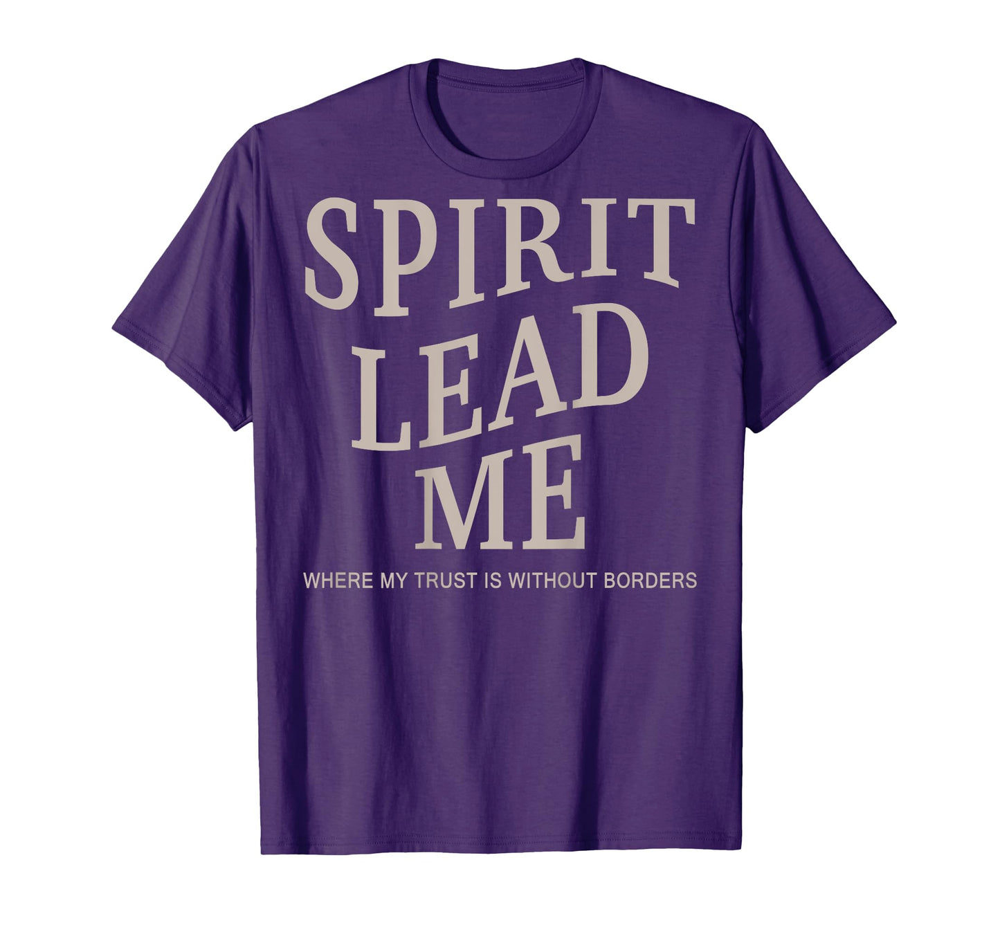 Men Spirit Lead Me Christian Teen Girl Women Jesus God Faith T-Shirt