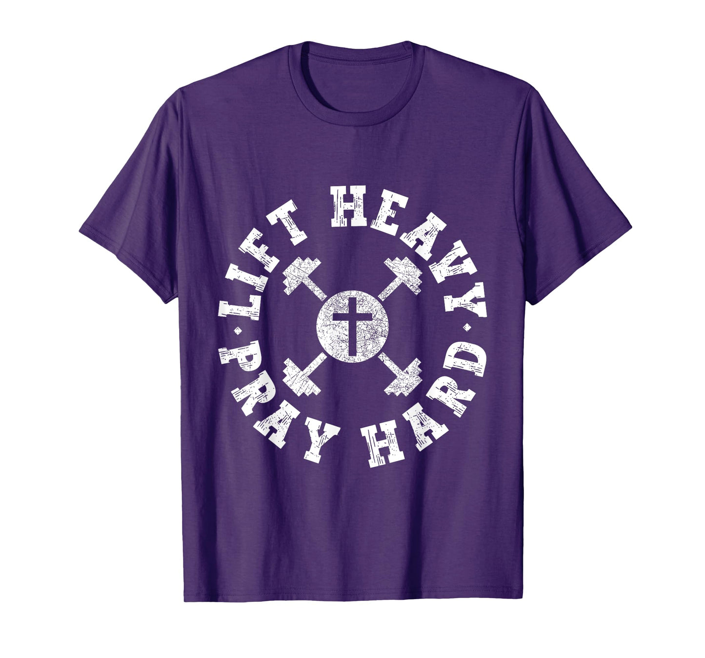 Lift Heavy Pray Hard Gym Jesus Christian For Christian T-Shirt