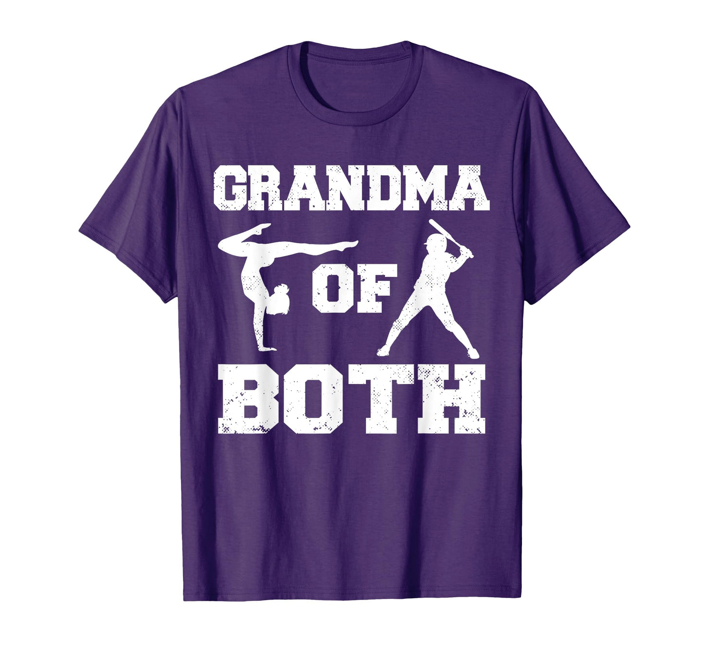 Grandma Of Both Funny Baseball Gymnastics Grandma T-Shirt