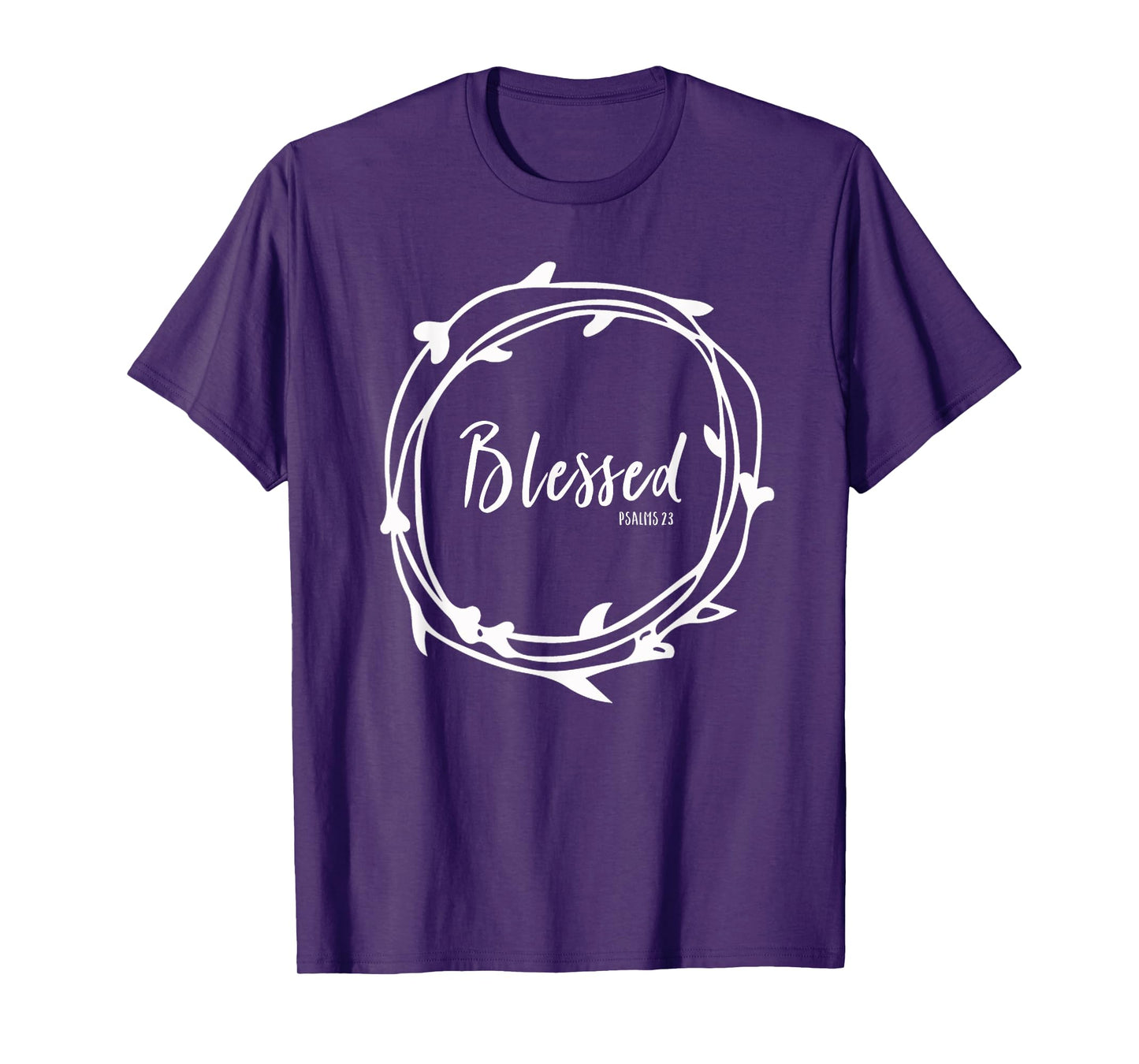 Blessed Jesus Psalms 23 Bible Verse Faith Grief Hope Church T-Shirt