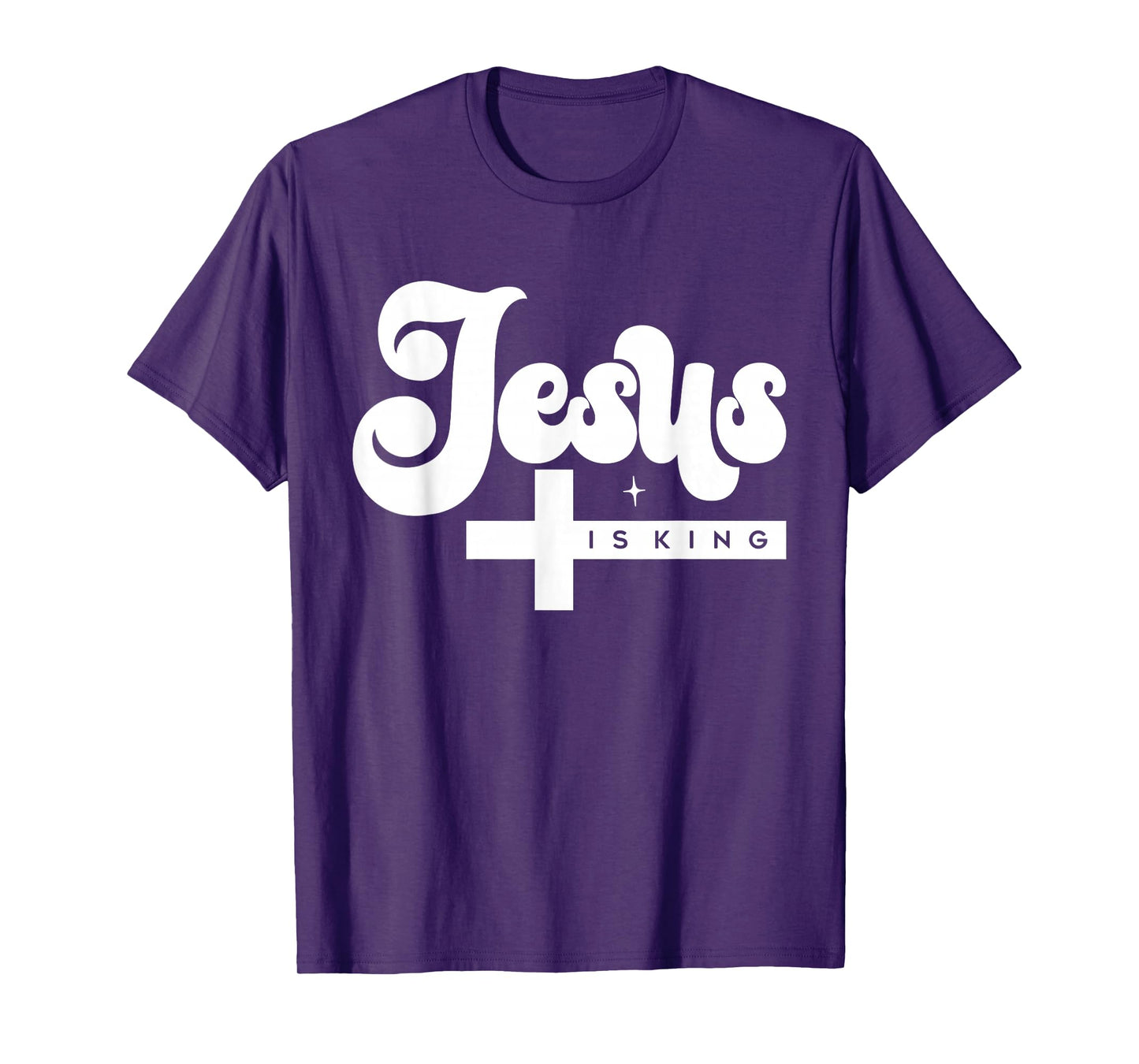 Retro Jesus is King Christian - Religious Gospel Faith Cross T-Shirt