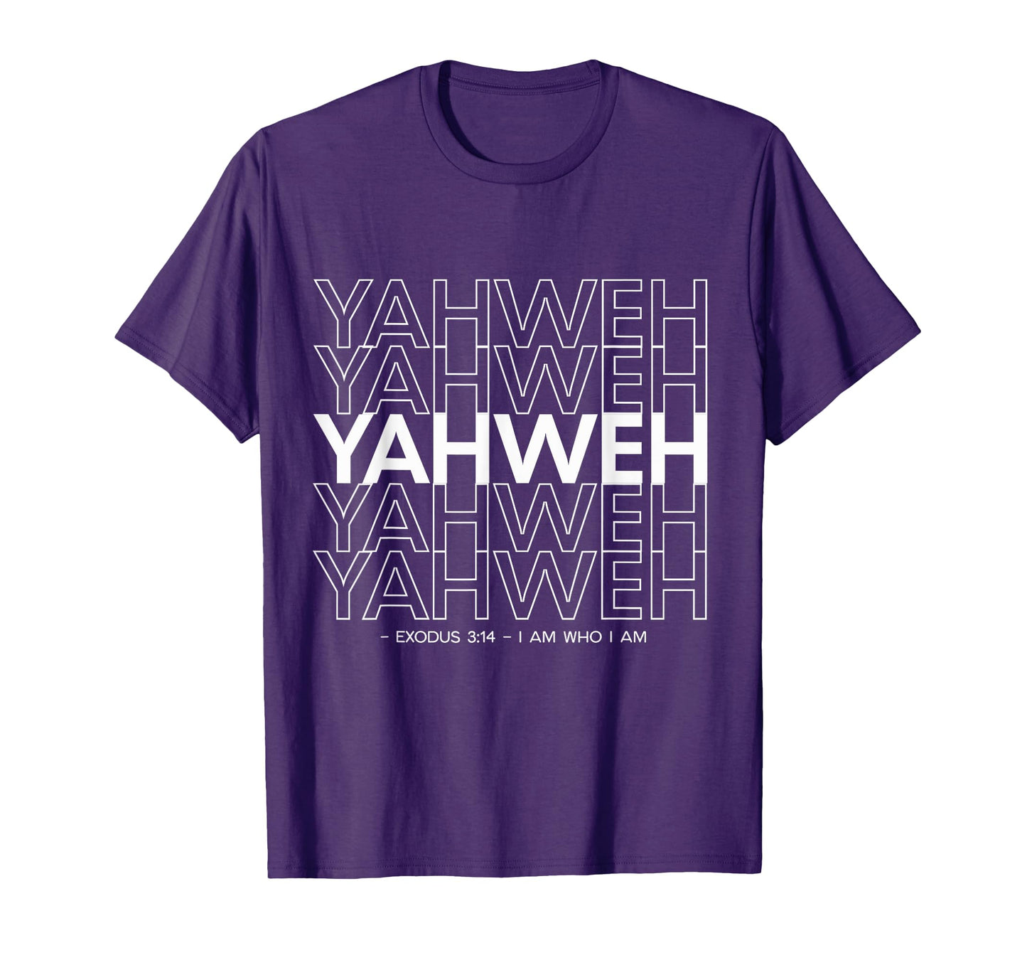 Yahweh Repeating Text Christian Exodus 3:14 I Am Who I Am T-Shirt