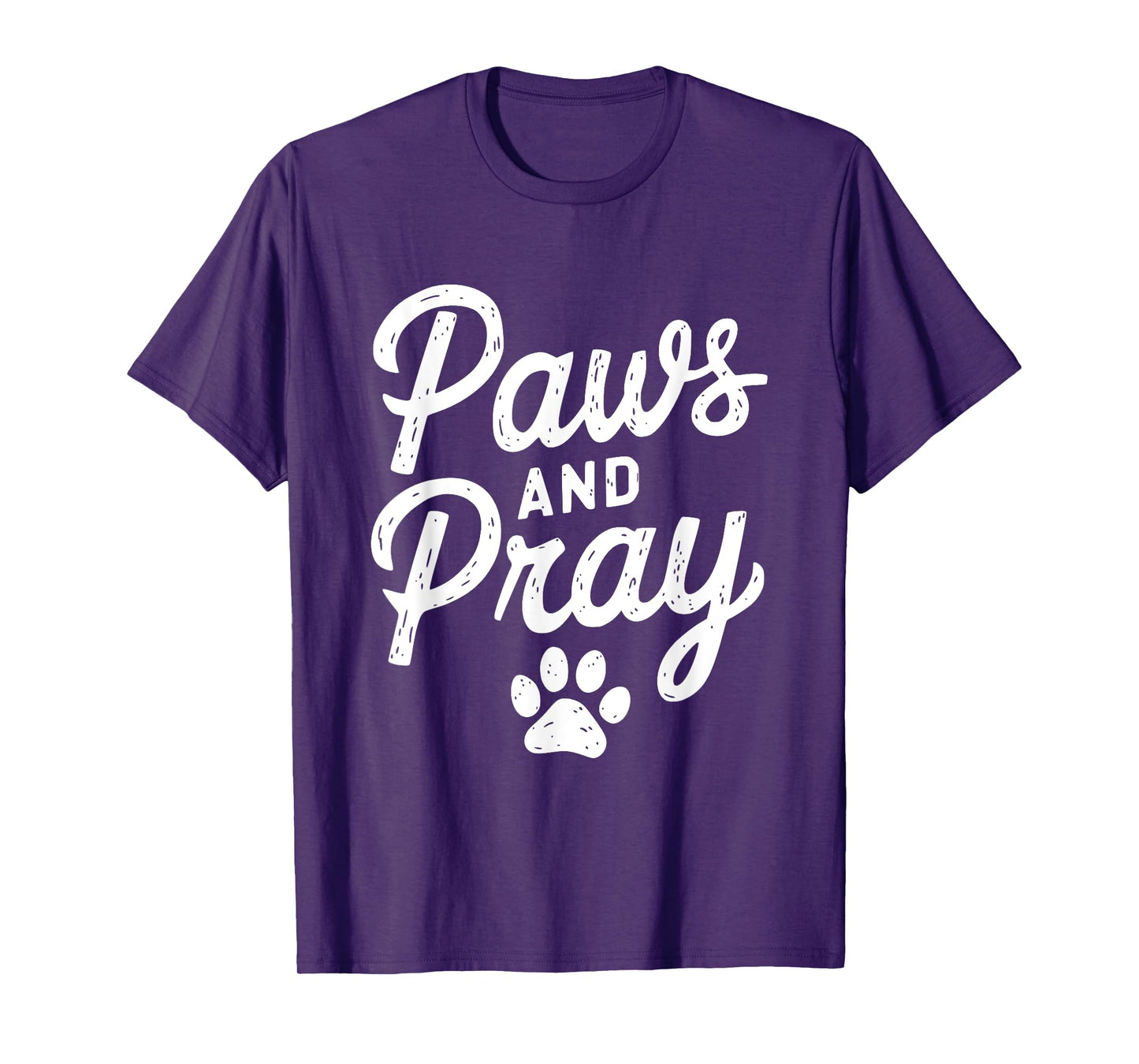 Paws And Pray Christian Humor Design T-Shirt