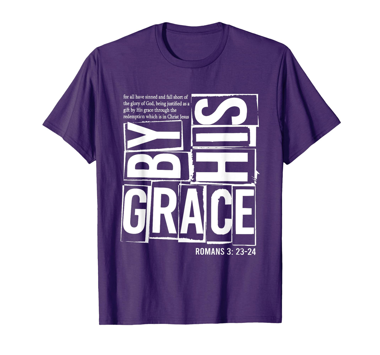 By His Grace Saved By His Amazing Grace Vintage Christian T-Shirt