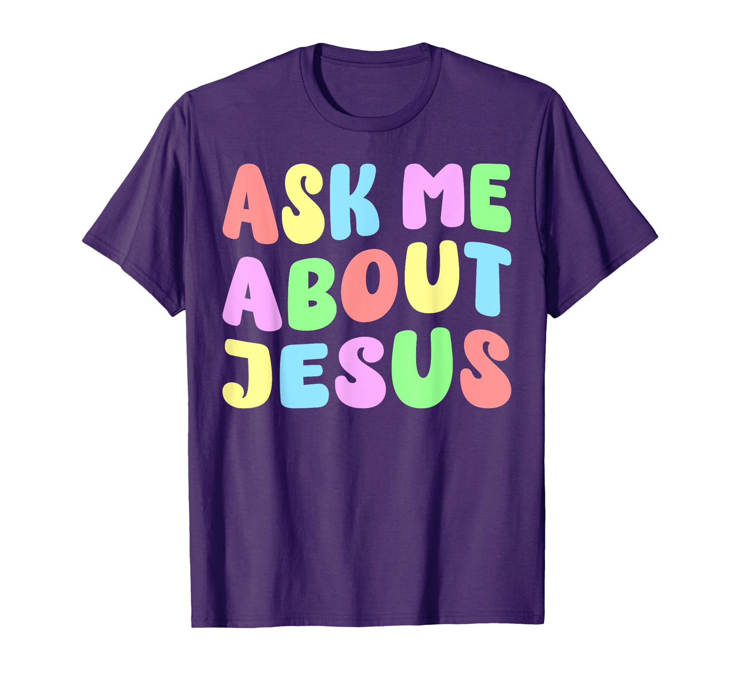 Ask Me About Jesus | Christian Believer Faith God Retro T-Shirt