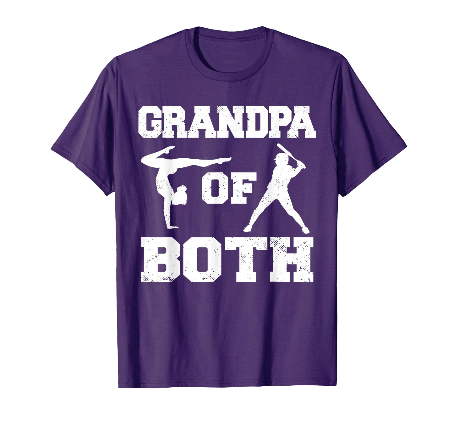 Grandpa Of Both Funny Baseball and Gymnastics Grandpa T-Shirt