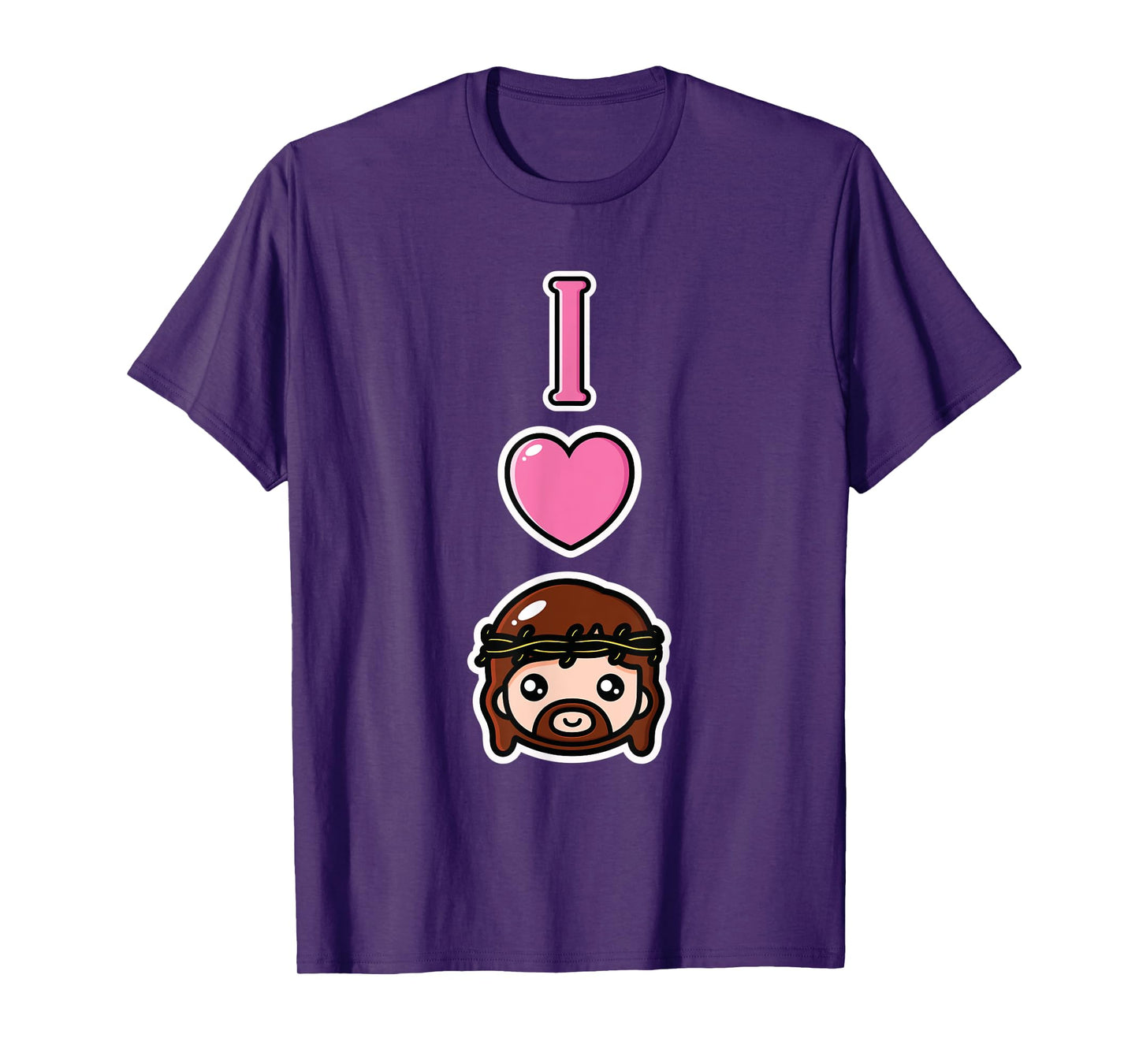 I Love Jesus Anime Style Pro Christian Religious Kids Girls T-Shirt