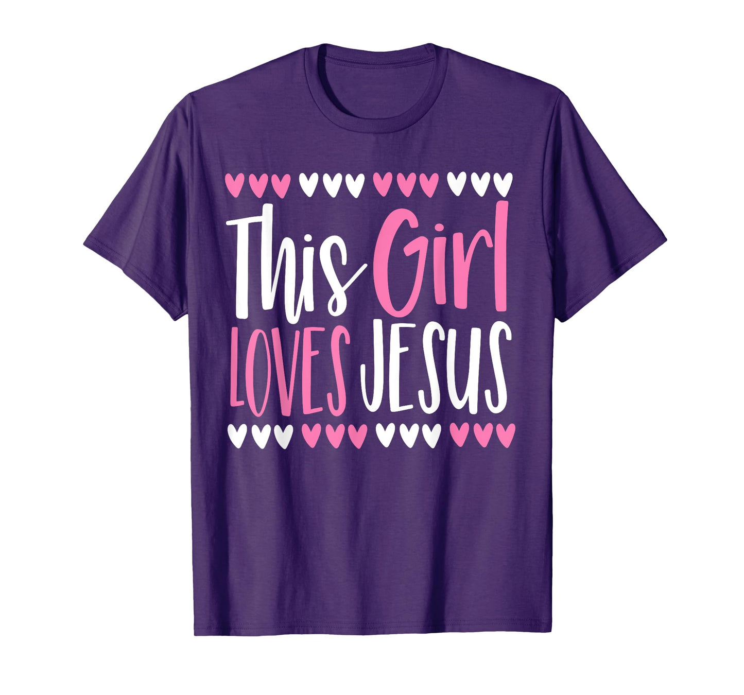 This Girl Loves Jesus Christian Women Kids Teen God Faith T-Shirt