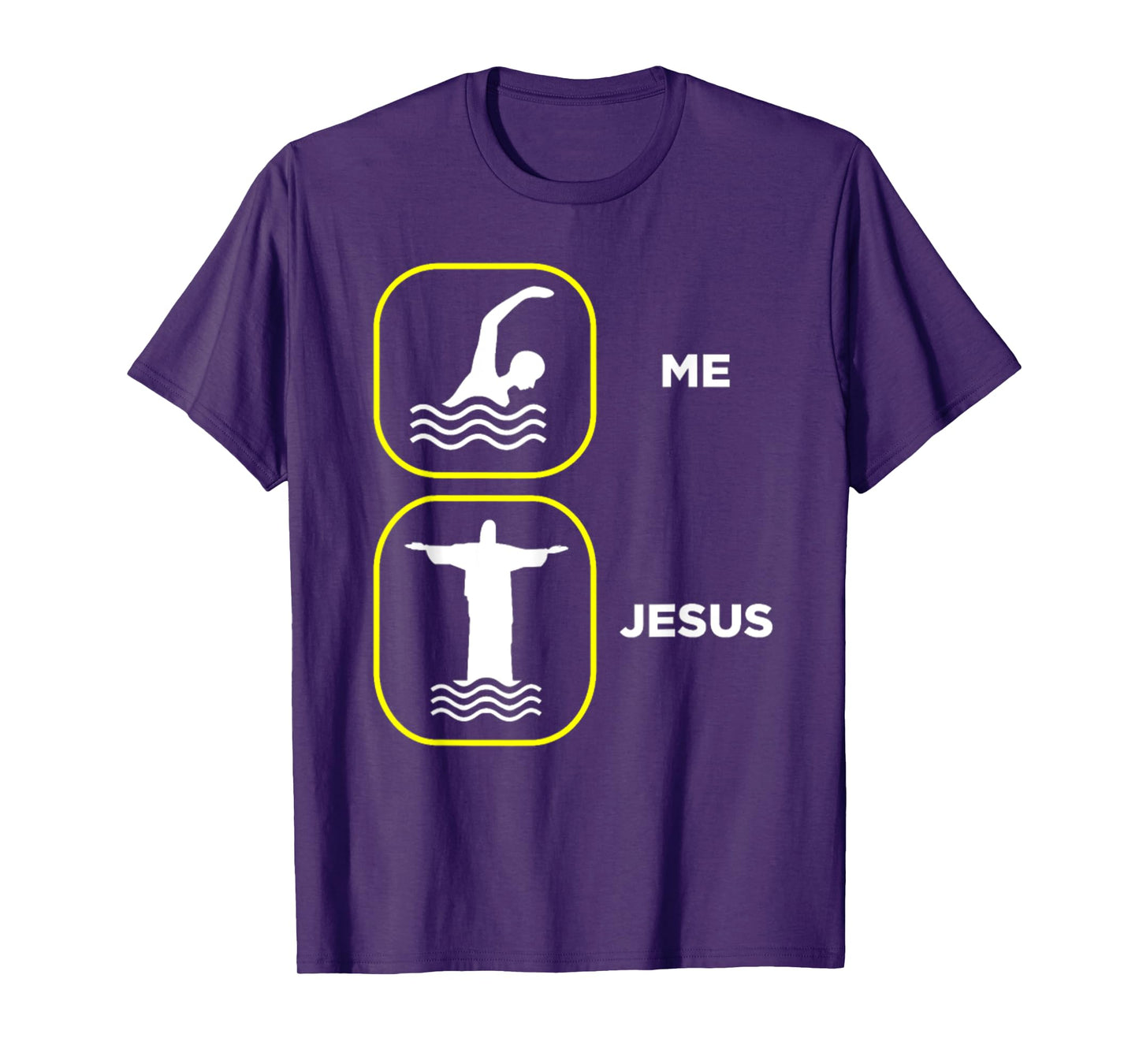 Funny Me Swimming Jesus Christian Faith - Religious Christ T-Shirt