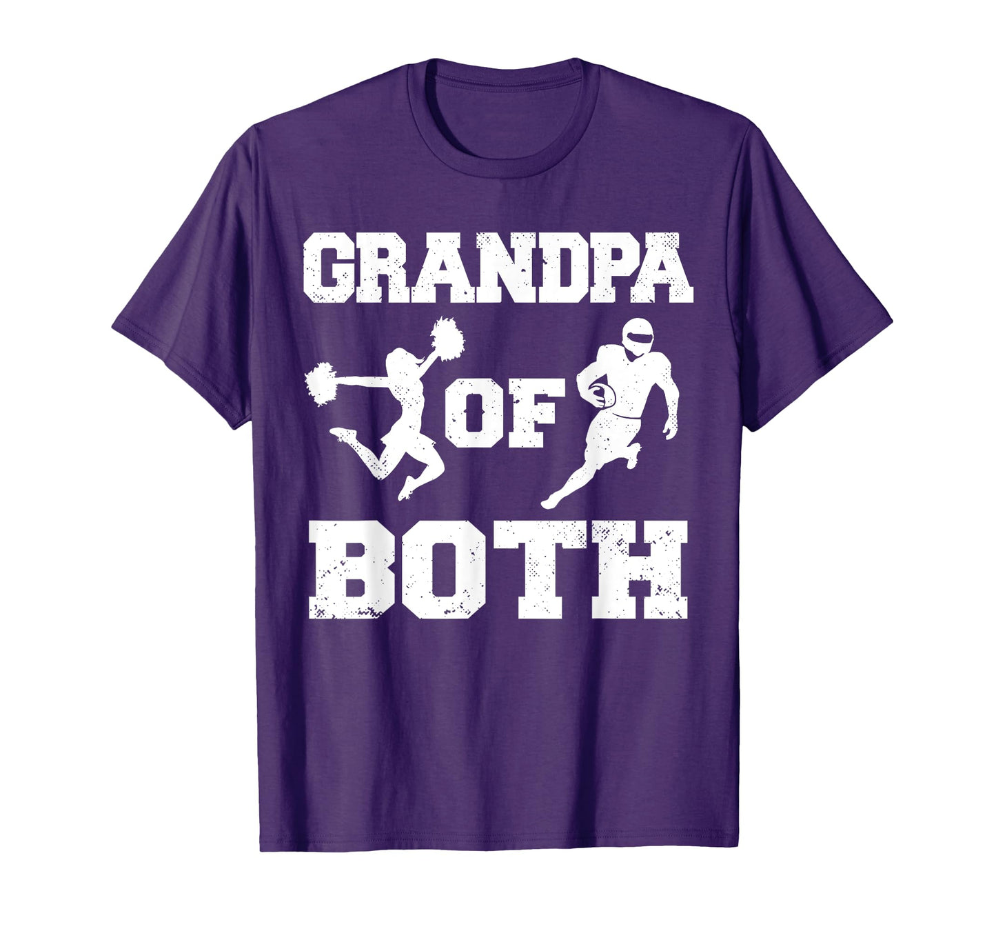 Grandpa Of Both Funny Football and Cheer Grandpa T-Shirt