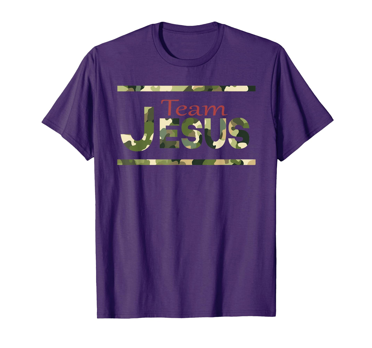 Team Jesus Christian Camo camouflage army T-Shirt