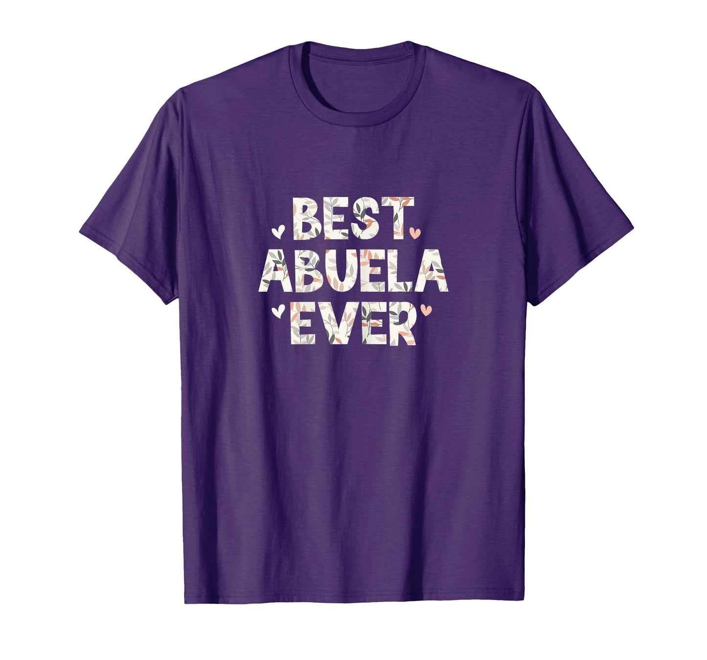 Best Abuela Ever Floral Family Love Hearts T-Shirt