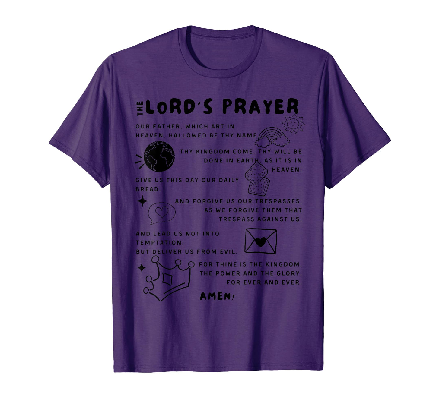 The Lord's Prayer Our Father Prayer God Bible Verse Clothing T-Shirt