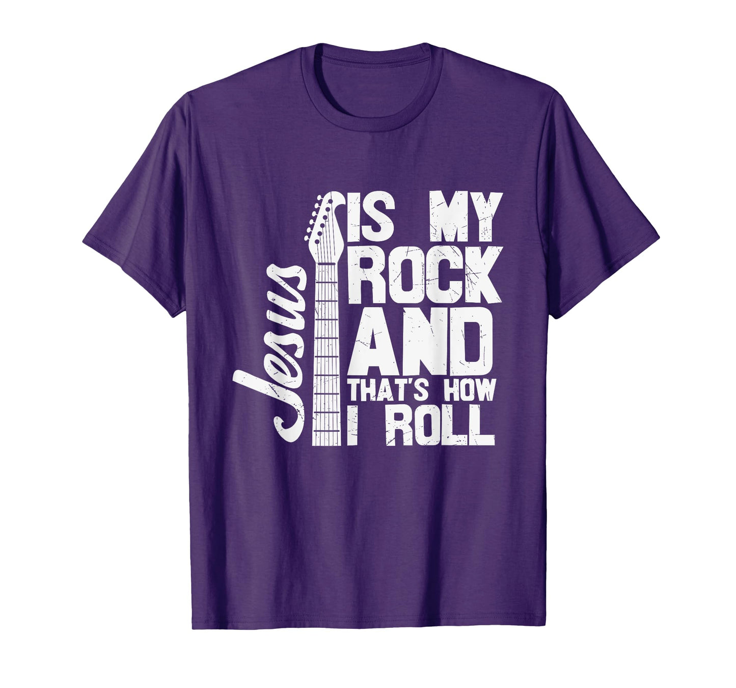 Religious Jesus is my Rock Christian Guitar Church T-Shirt