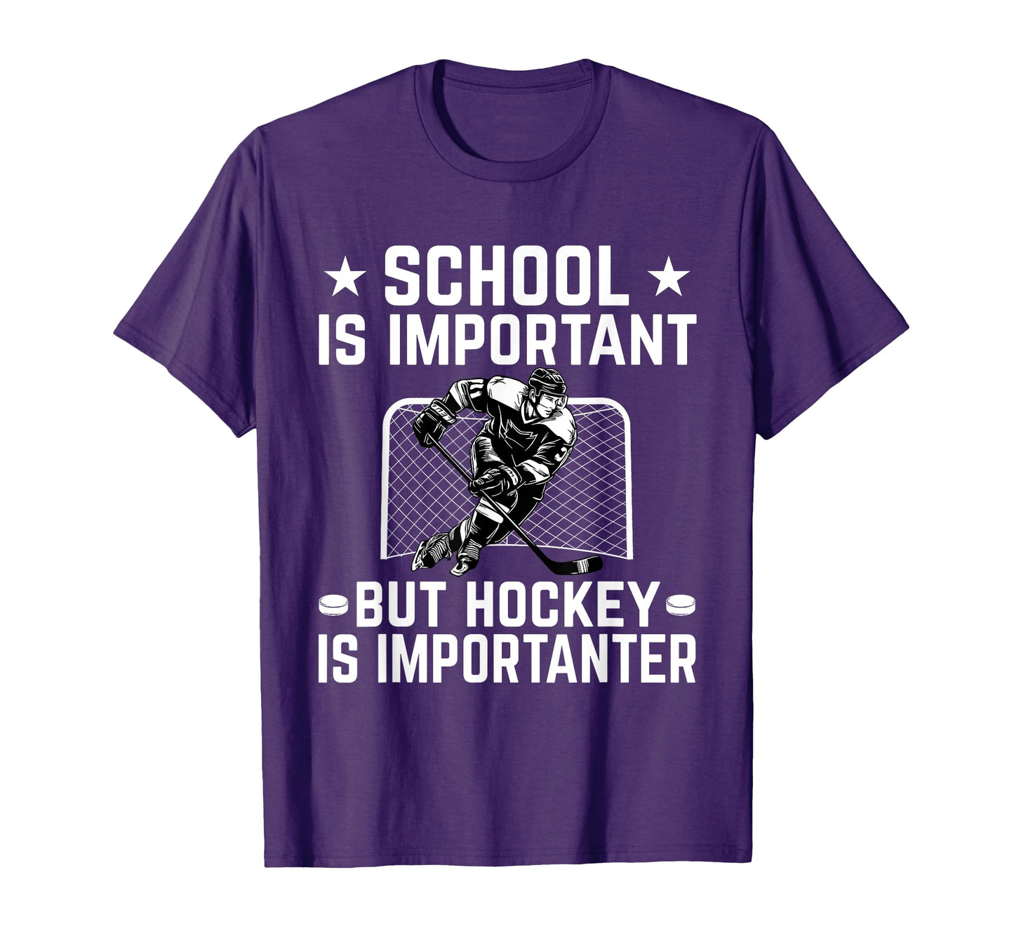 Funny Hockey Art for Boys Men Women Teens Kids Ice Hockey T-Shirt