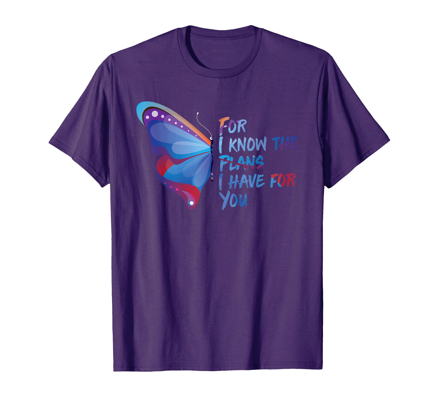 Bible Verse Quote Butterfly Motivational Christian Gifts T-Shirt
