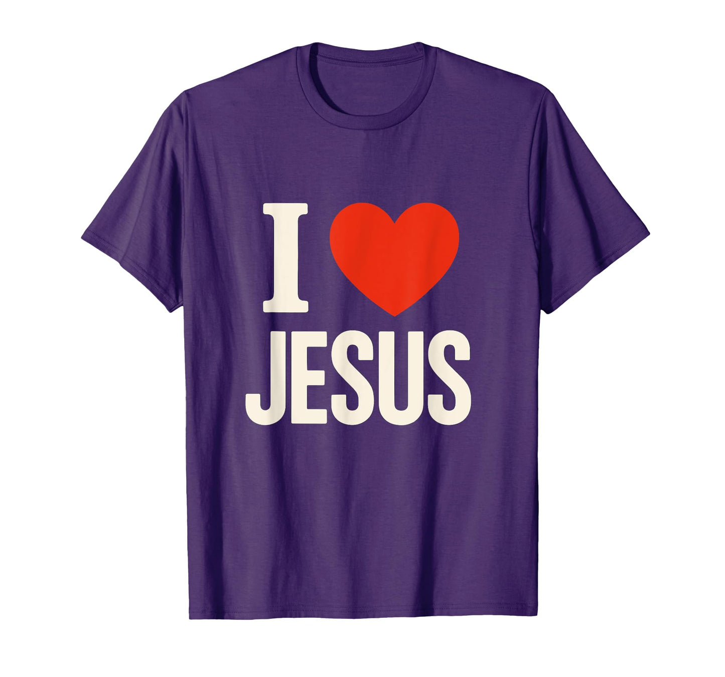 I Love Jesus Heart Faith Christian Religious Apparel T-Shirt