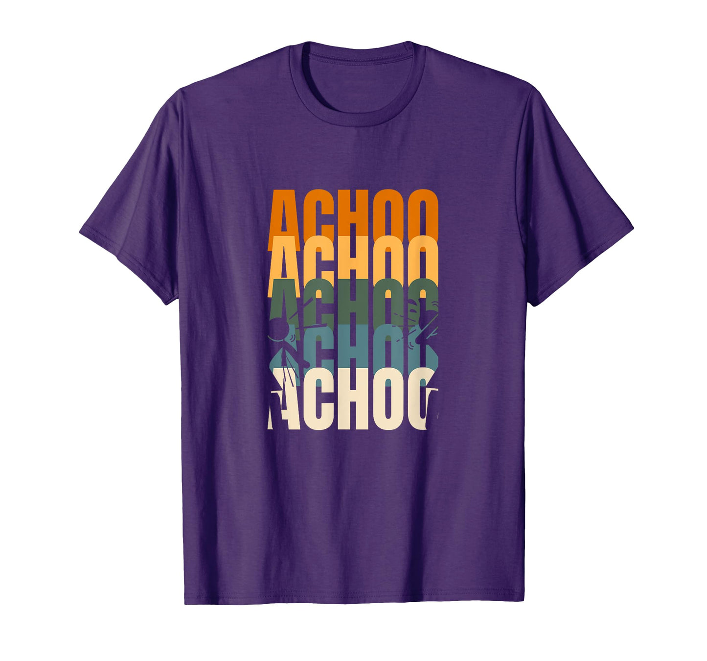 Achoo Funny Sneezing Design Humor Sneeze Cough T-Shirt