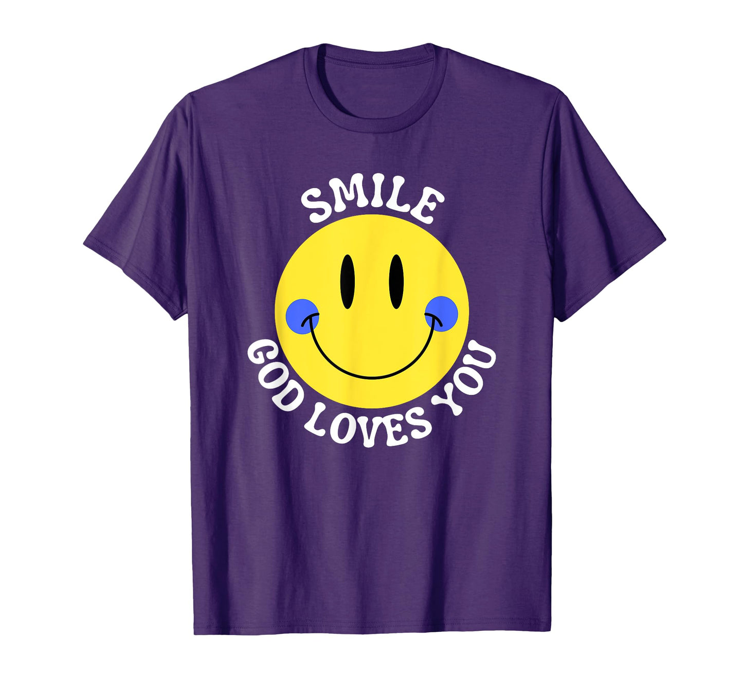 Smile God Loves You Happy Faith Love Jesus Christ VBS Cute T-Shirt