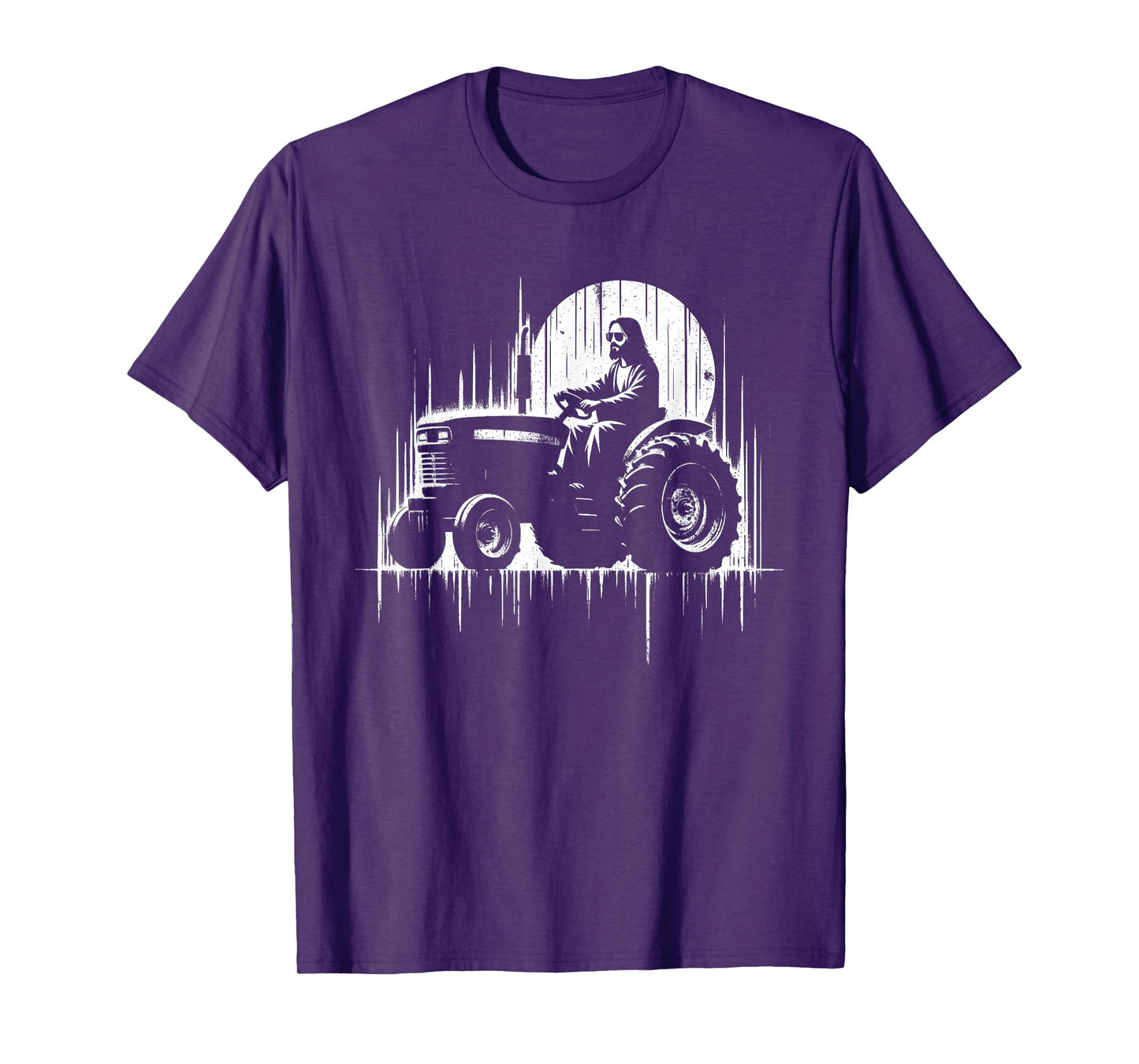 Jesus Tractor - Funny Christian Religious Tractor Driver T-Shirt