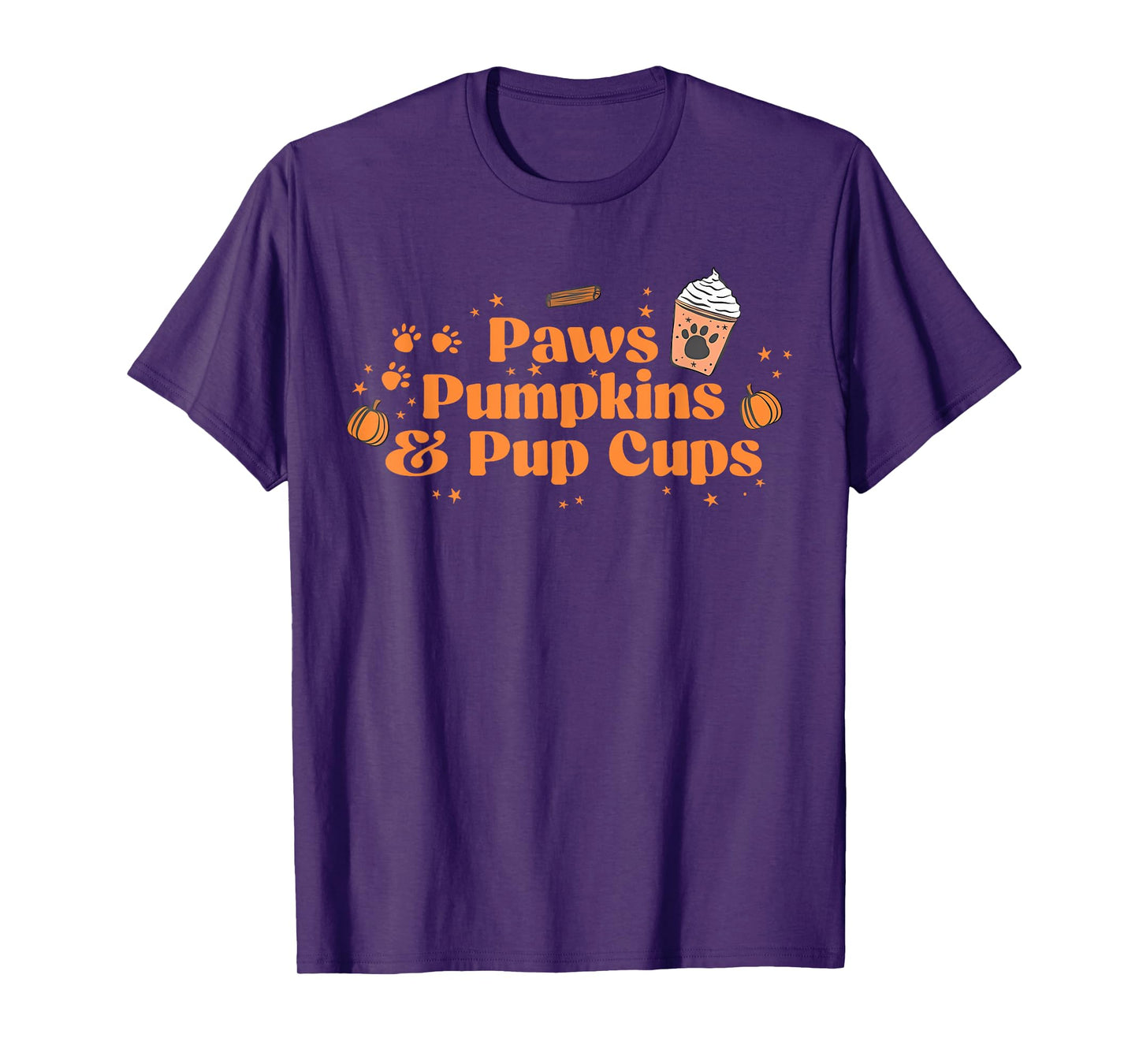 Paws Pumpkins & Pup Cups Thanksgiving Design T-Shirt