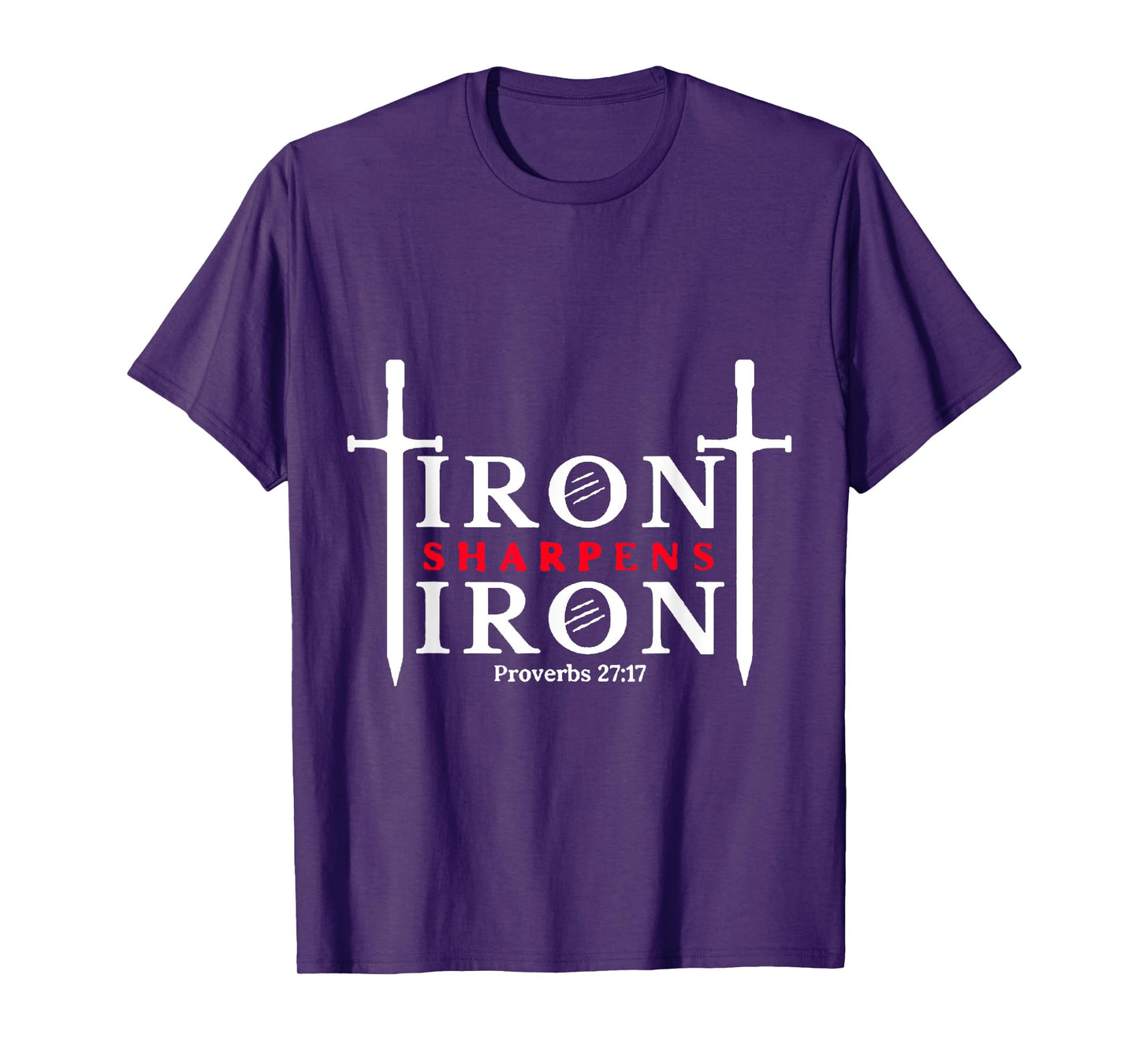 Iron Sharpens Iron Proverbs 27:17 Christian Workout Theme T-Shirt