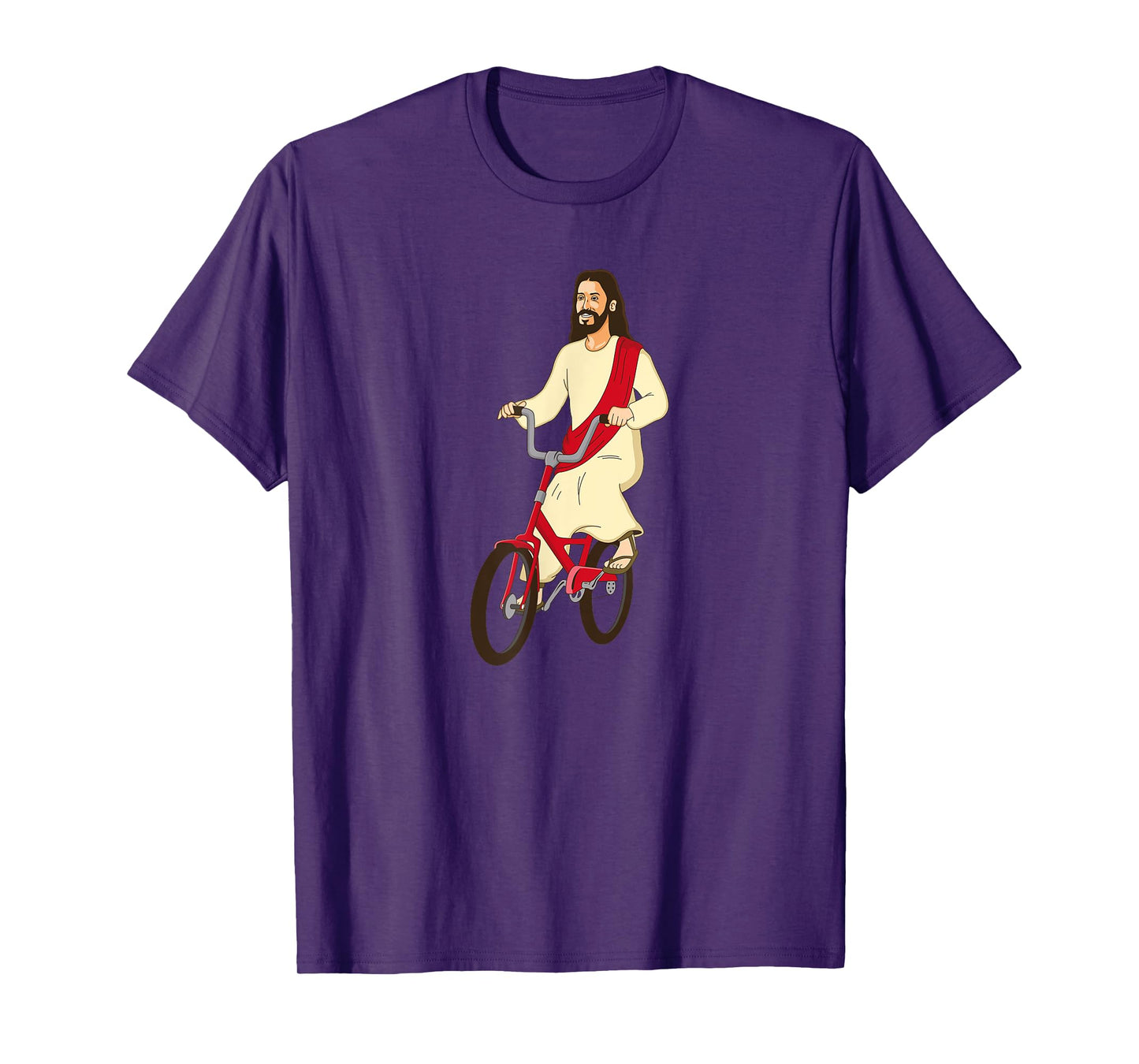 Fun Christ on a Bike Funny Lord God Jesus Church Cycle Gift T-Shirt