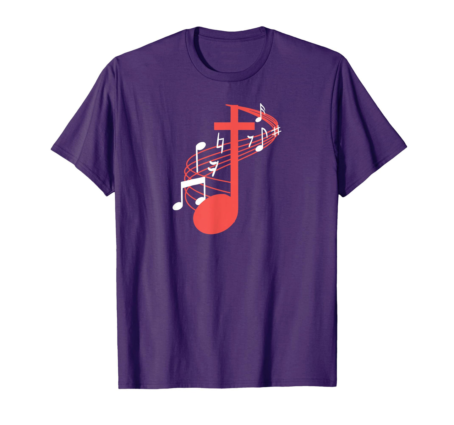 melodious Notes Cross, Jesus Church Music Choir T-Shirt