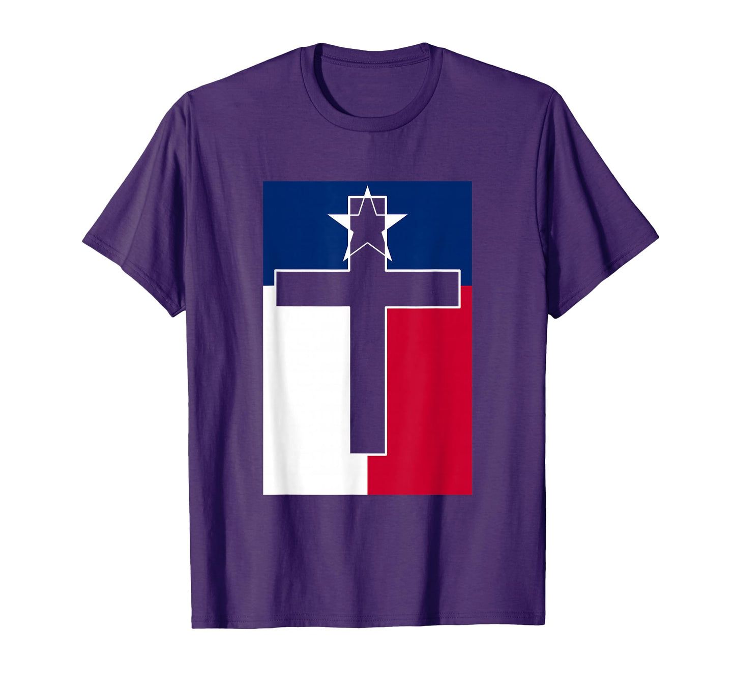 Texas Flag Cross Christian Faith Patriotic T-Shirt