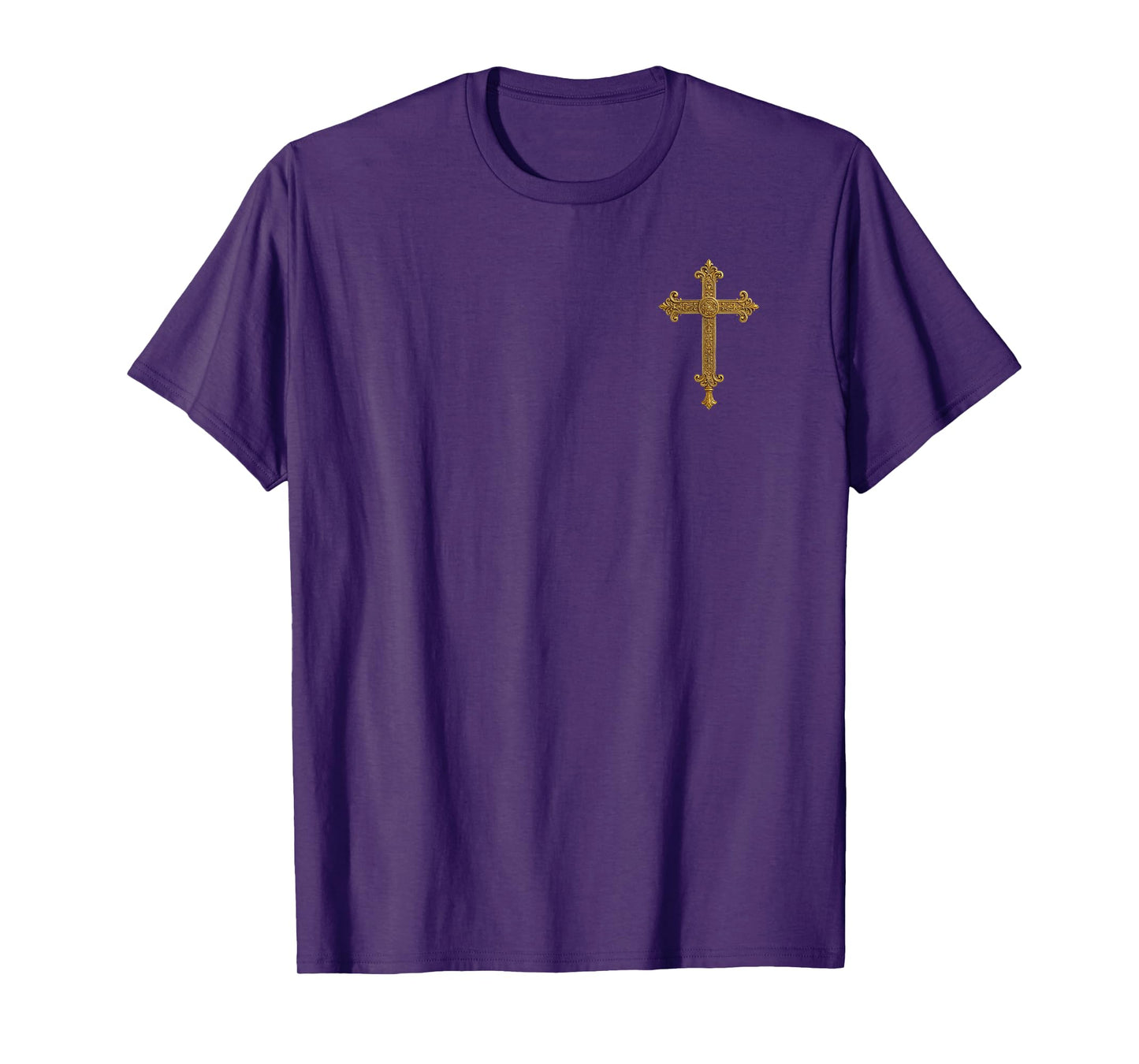 Roman Catholic Cross. Pocket Style Emblem (no Actual Pocket) T-Shirt