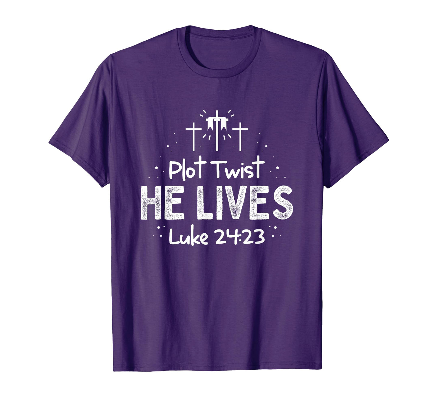Plot Twist He Lives Cross Funny Christian Easter Day Quote T-Shirt