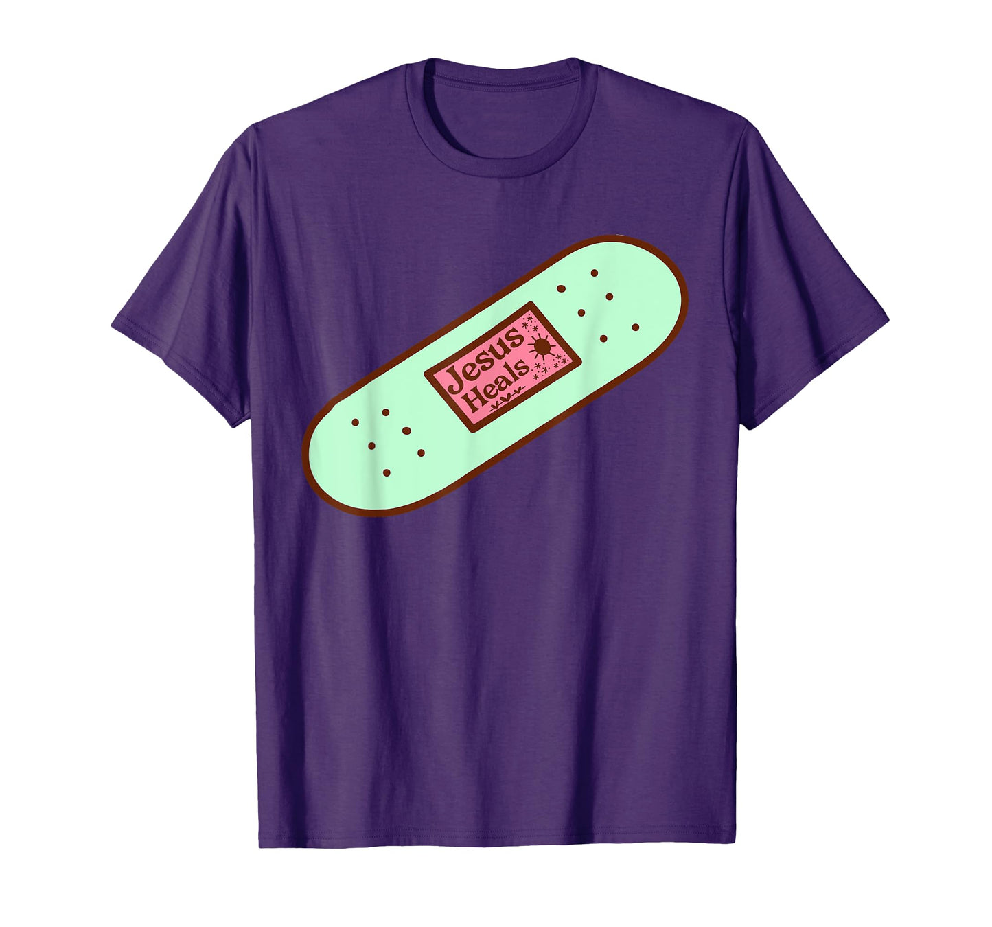 Funny Jesus Heals God Promises Christian Band-aid Prayer T-Shirt