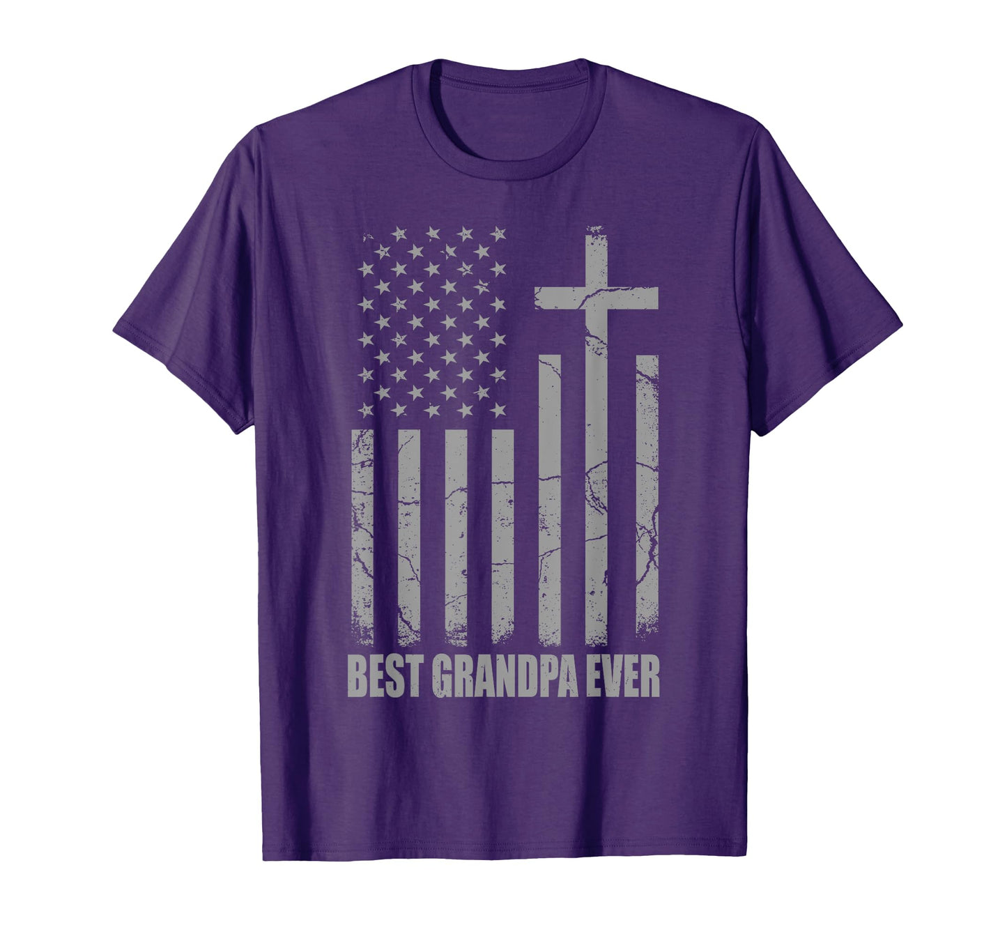 Best Grandpa Ever Christian Patriotic Grandpa Fathers Day T-Shirt
