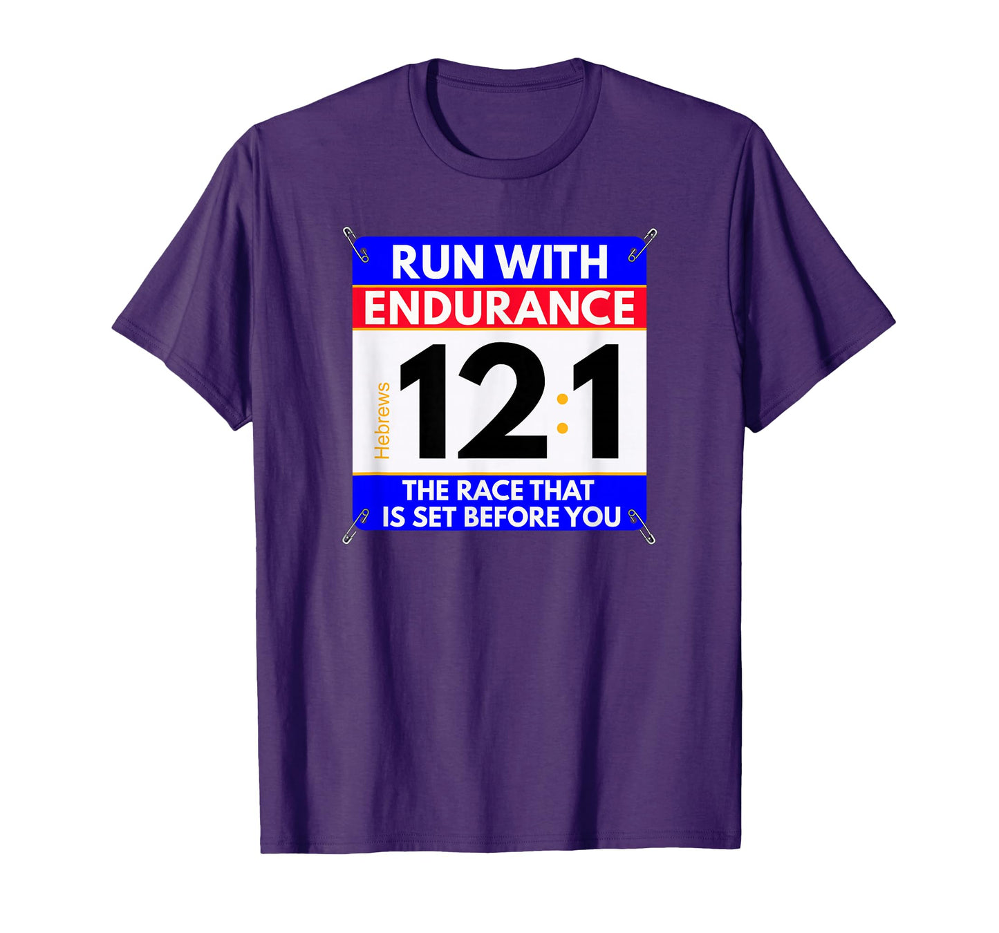 Fun Christian Bible Verse - Run the Race of Life Runners T-Shirt