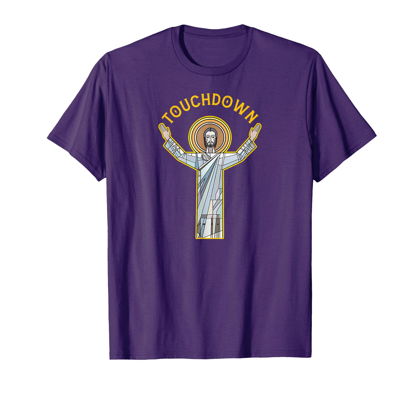Jesus Touchdown Fun Christian Faith Saying Meme Christ Pray T-Shirt