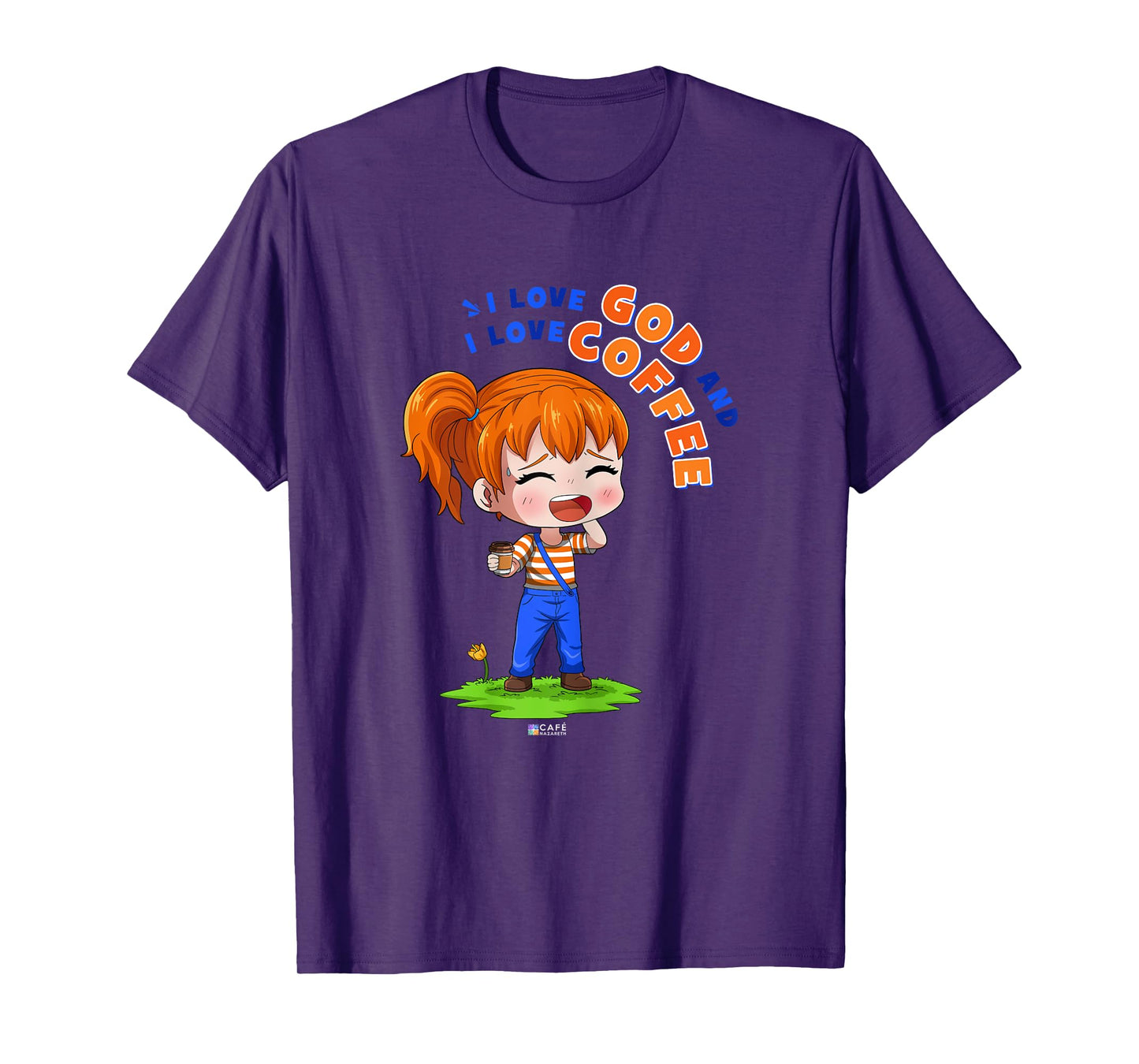 Coffee and God - Lina - Christian girl T-Shirt