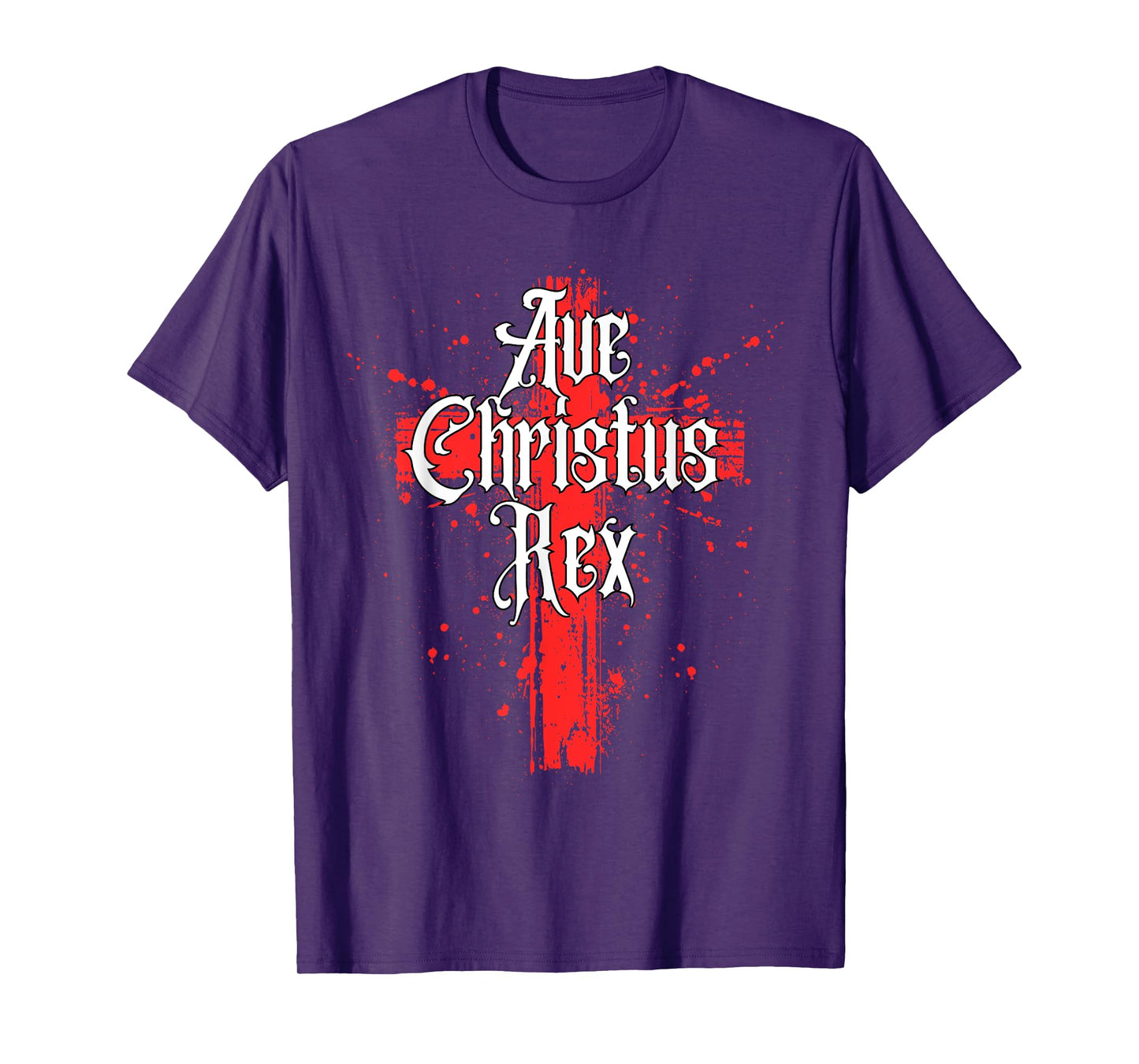 Ave Christus Rex Gothic Christian Art Tee T-Shirt