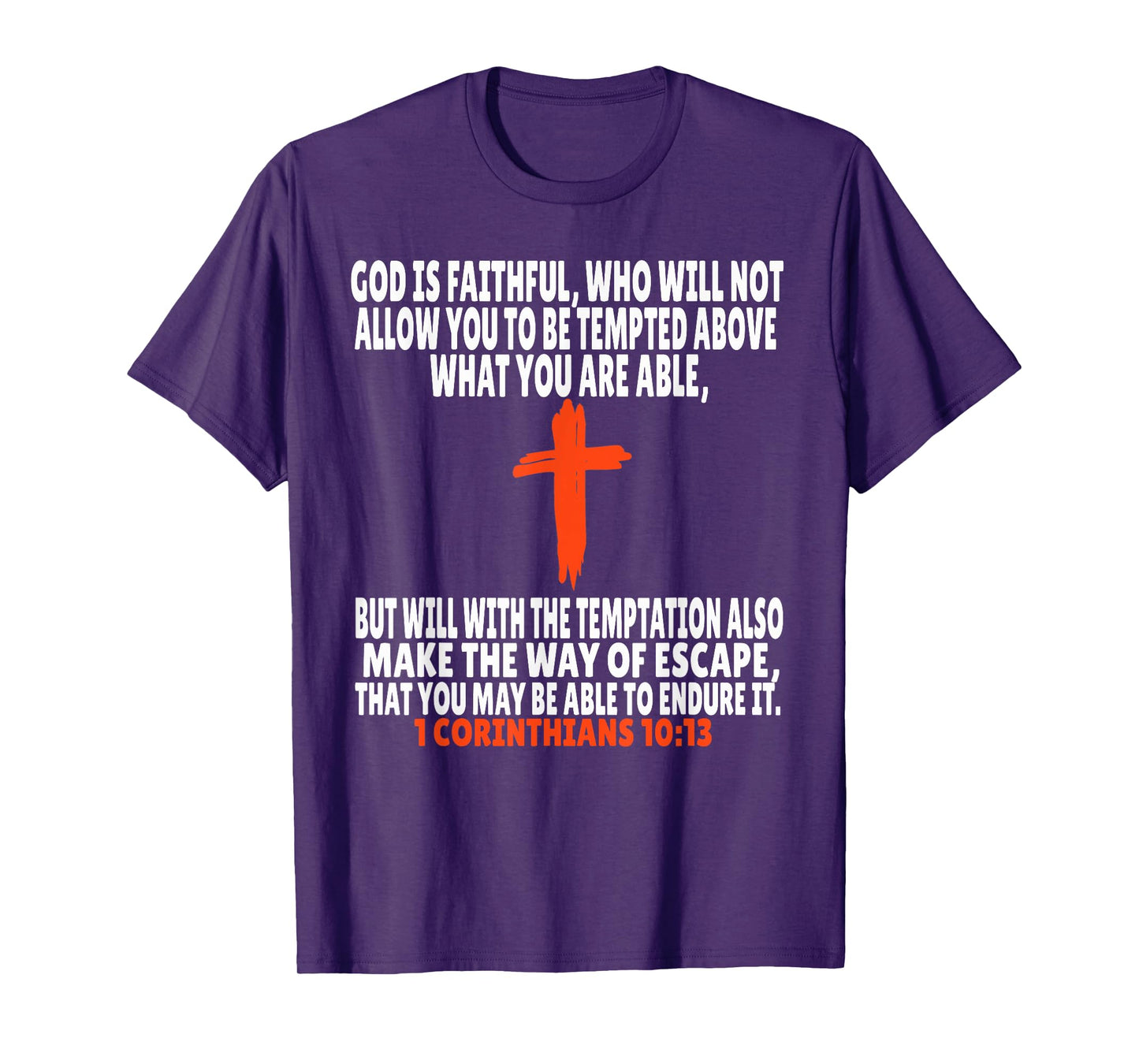1 Corinthians 10:13 Bible Verses Scripture T-Shirt