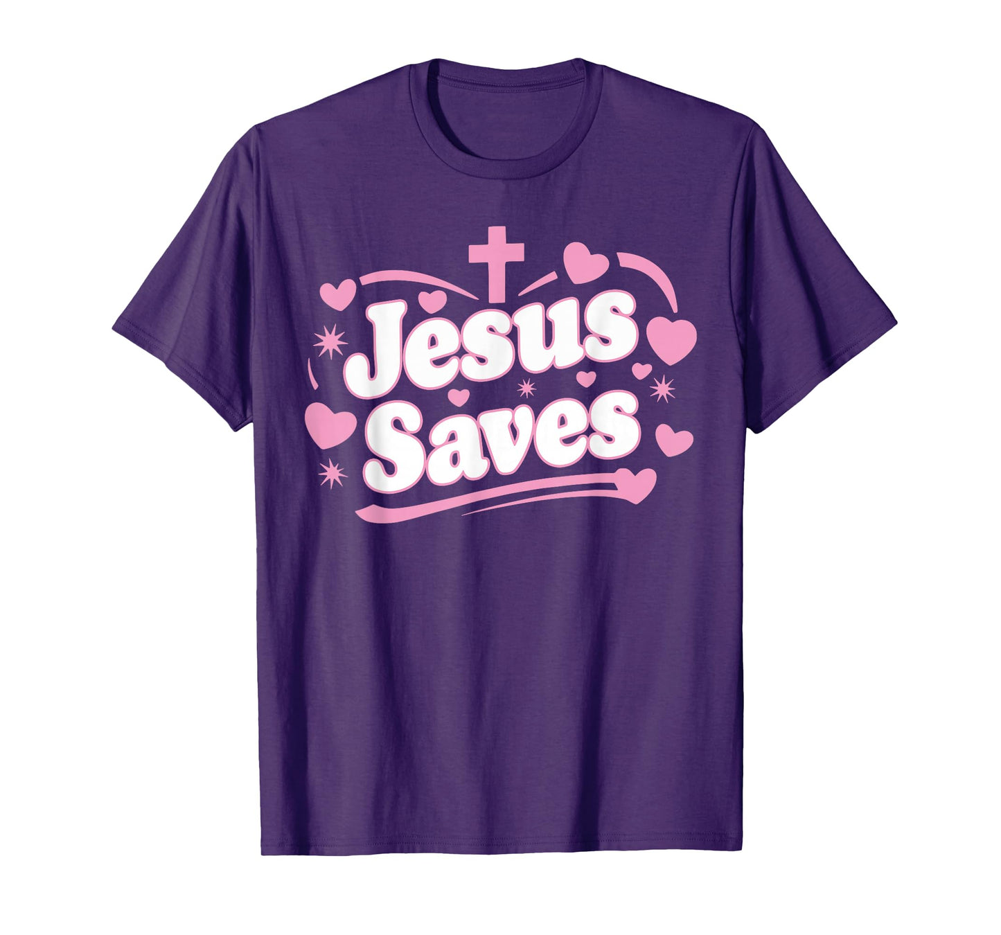 Jesus Saves Christian Cross God Faith Bible Religious Pray T-Shirt
