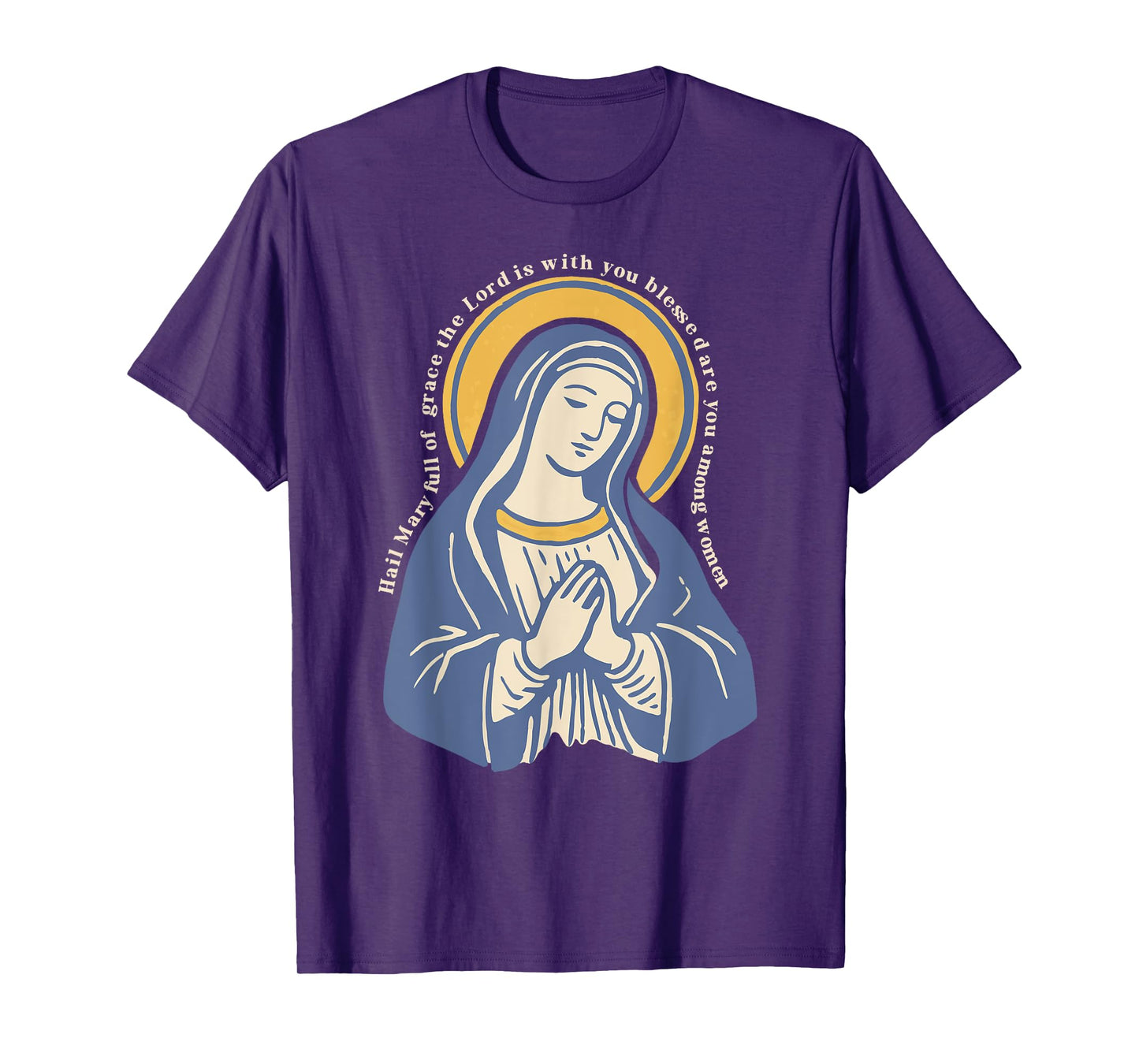 Catholic Vintage Hail Mary Full of Grace Christian T-Shirt