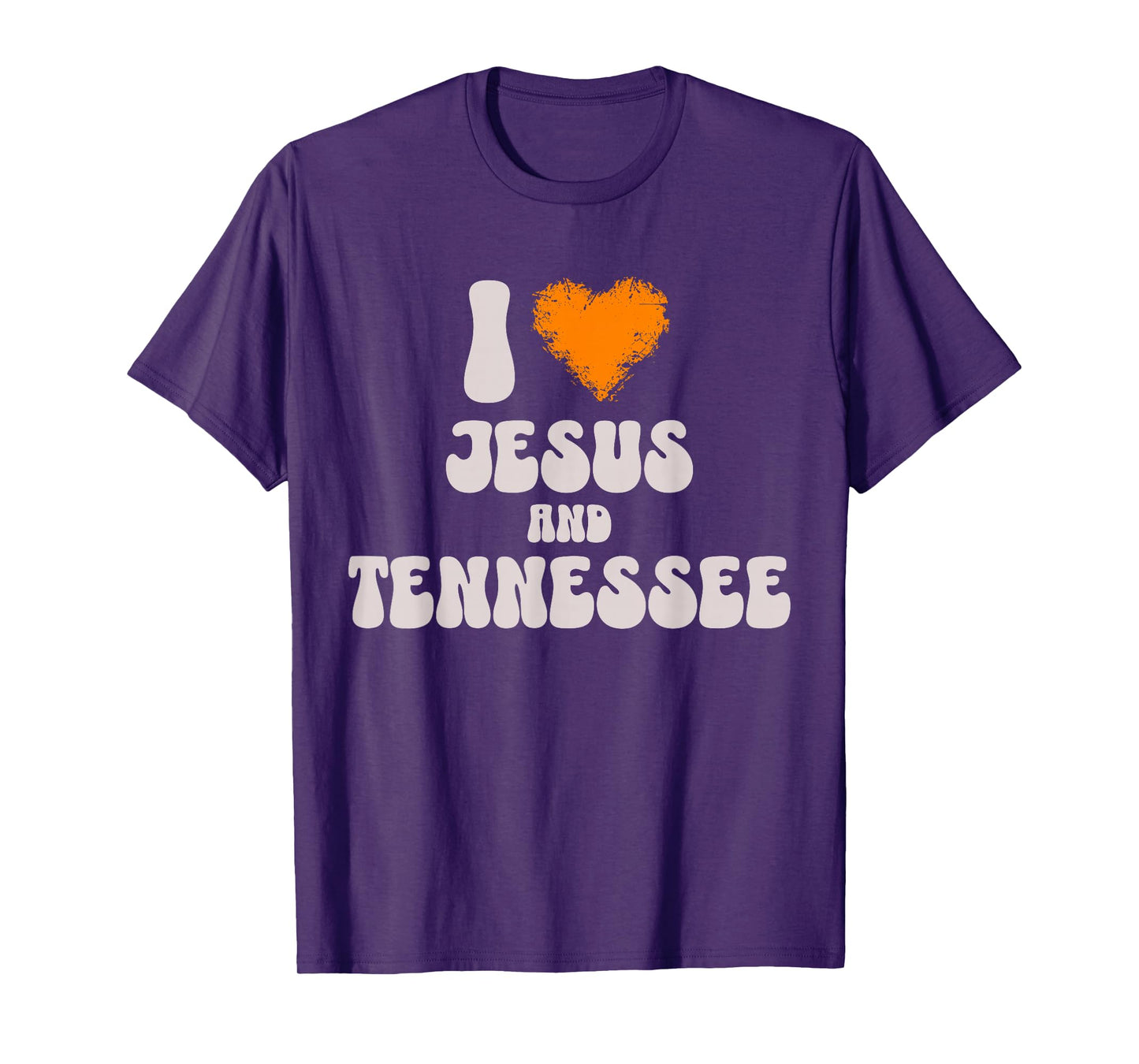 I Jesus and Tennessee with Orange Heart T-Shirt