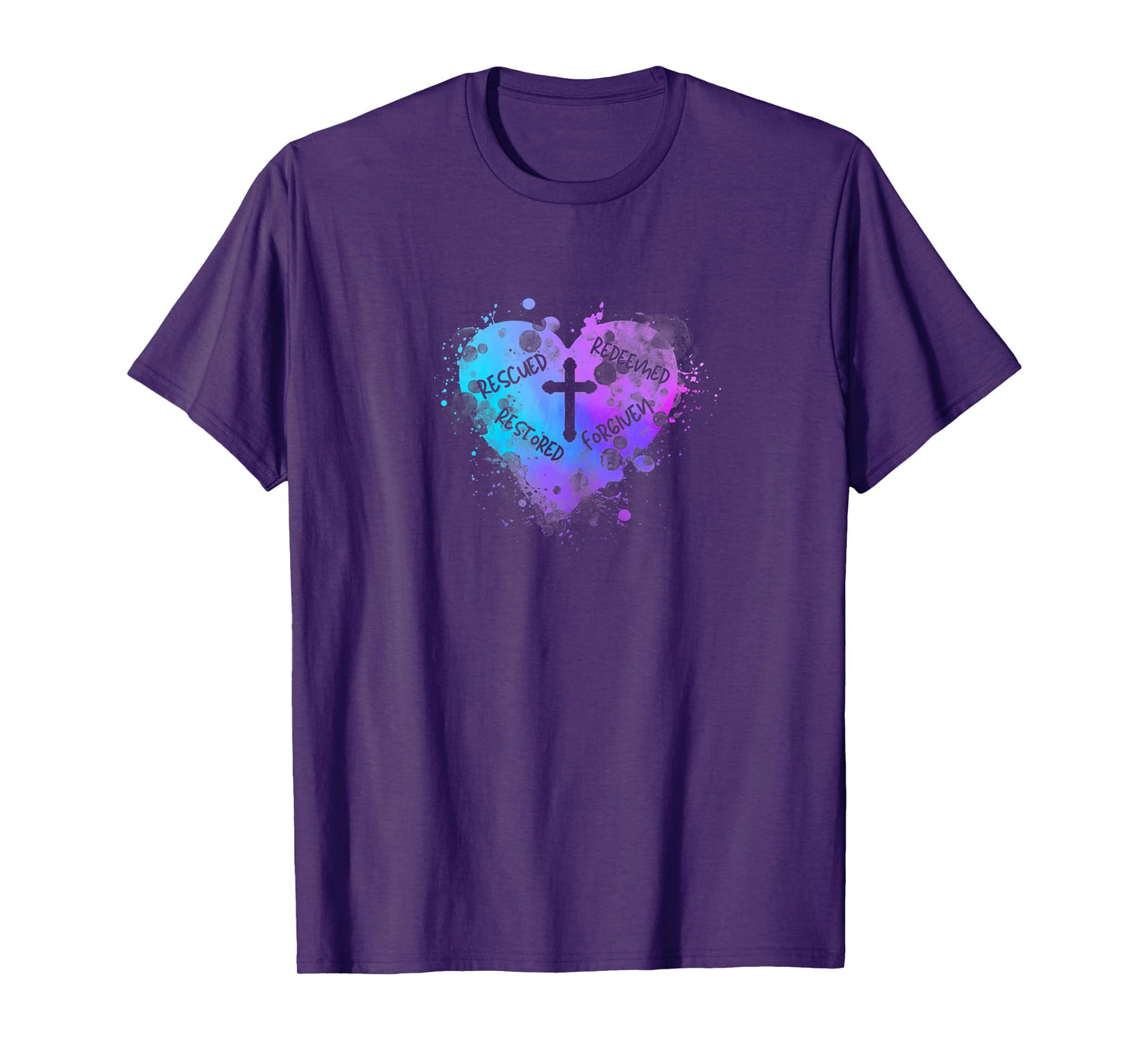 Women's Heart of Grace - Forgiven. Restored. Christian. T-Shirt