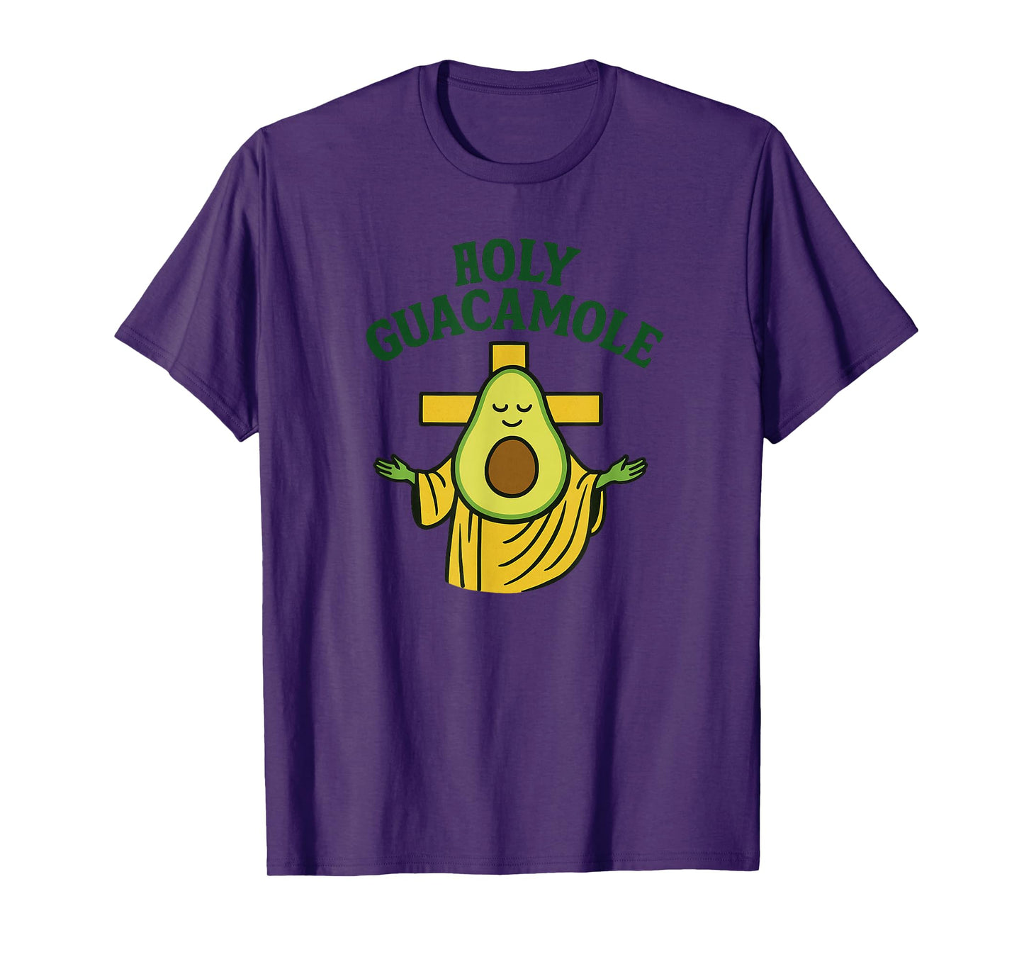 Holy Guacamole Funny Avocado God Design with Cross T-Shirt