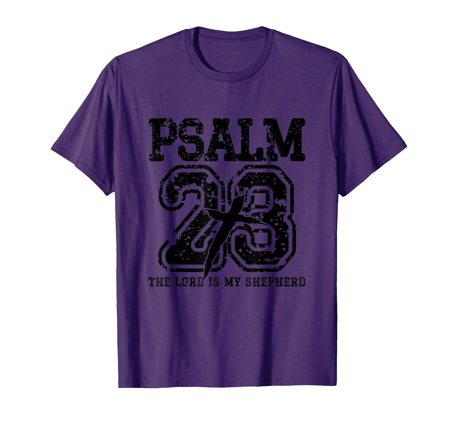Retro Psalm 23 The Lord is My Shepherd Christian Faith T-Shirt